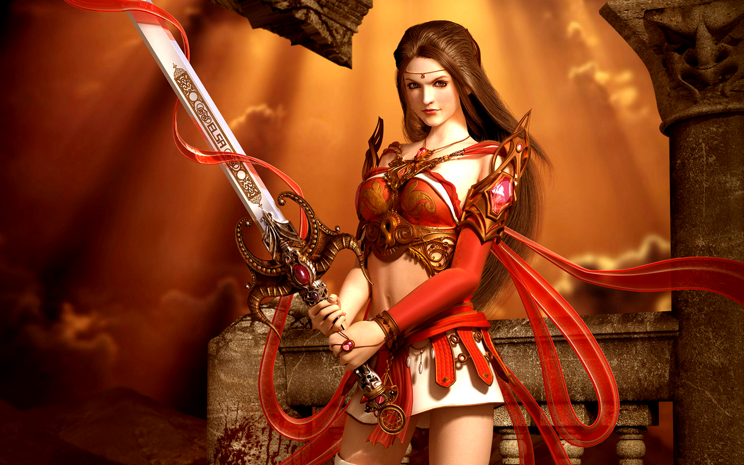 Fantasy Warrior Girl
 Wallpapers