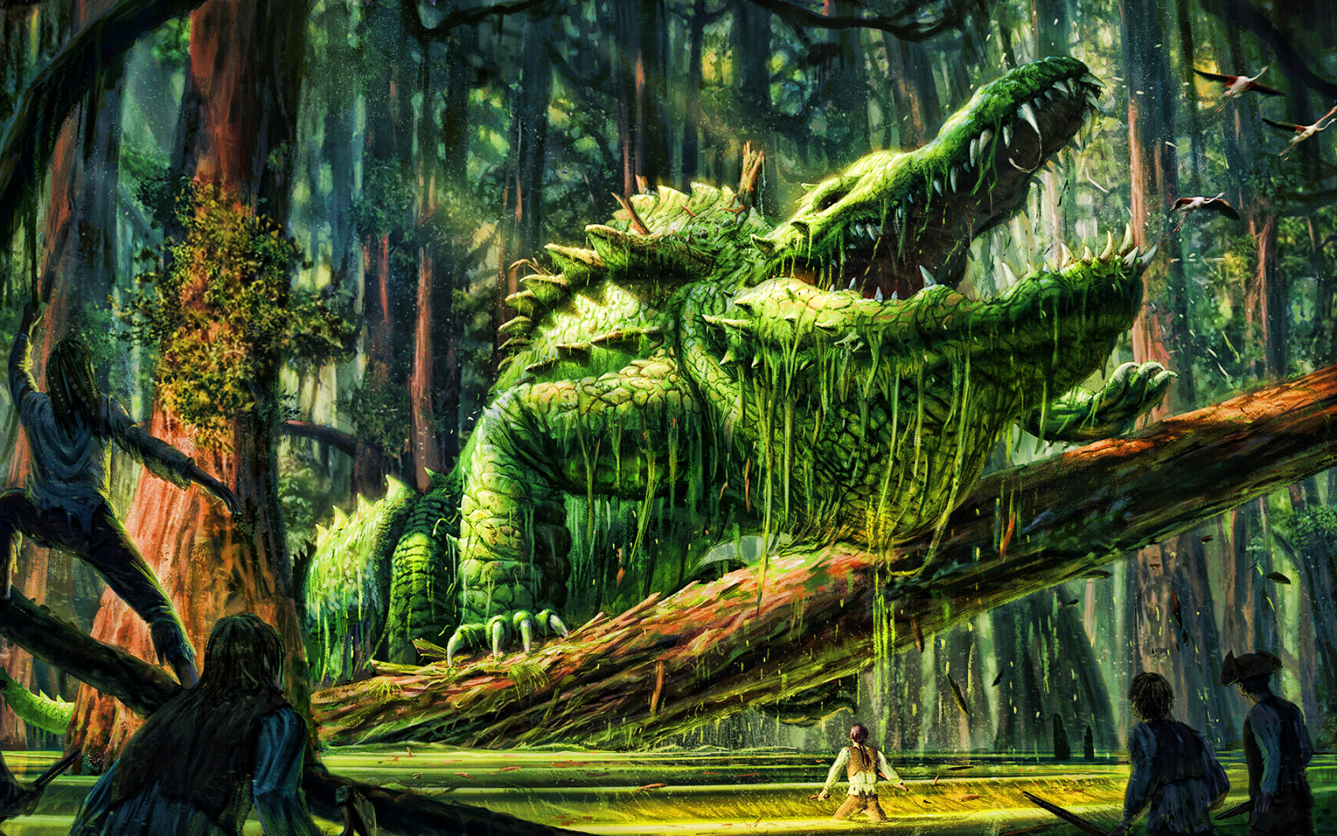 Giant Mountain Monster In Forest
 Wallpapers