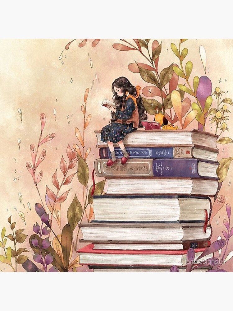 Girl Reading Book Fantasy Art
 Wallpapers