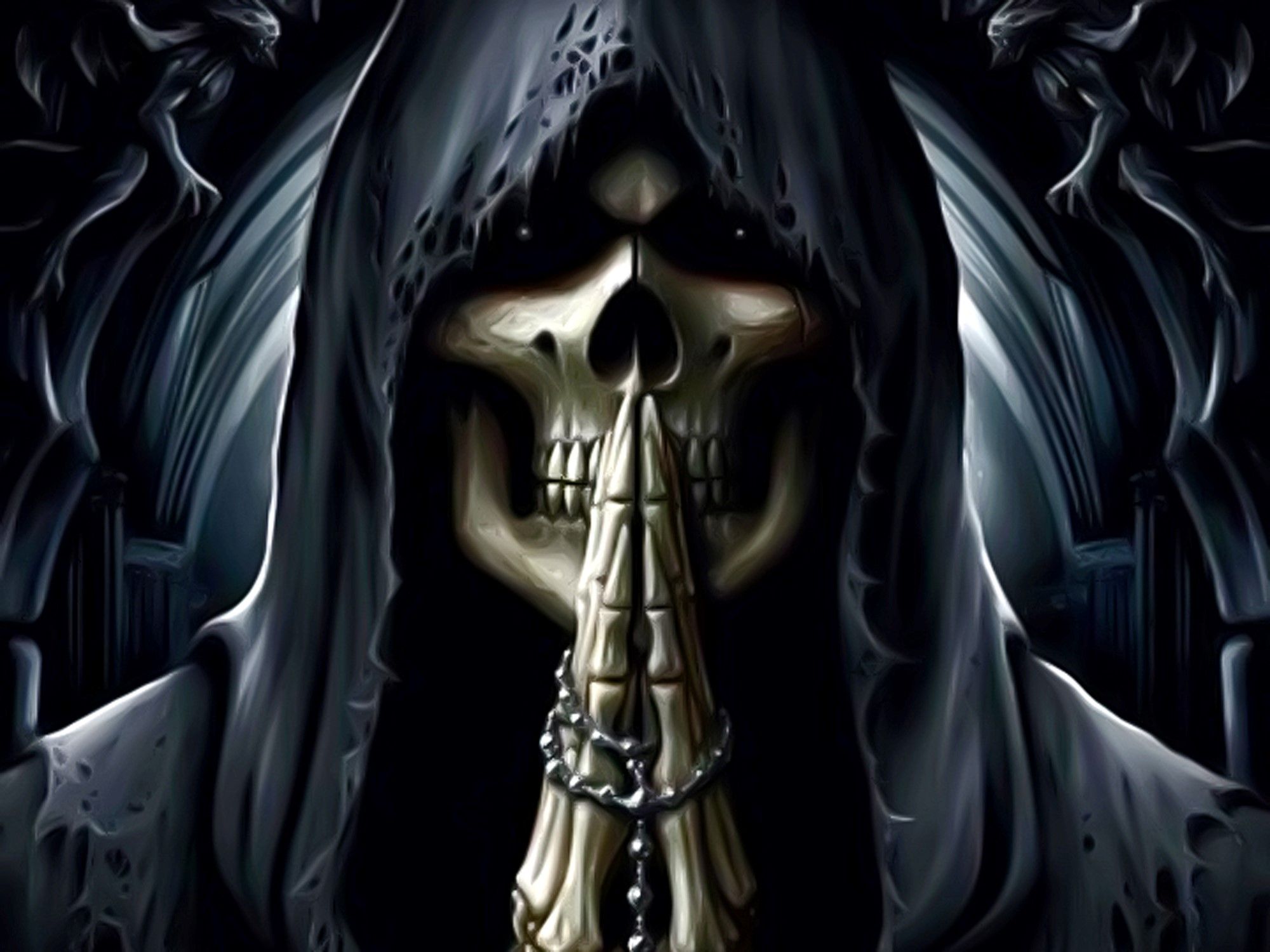 Grim Reaper Skeleton Face
 Wallpapers