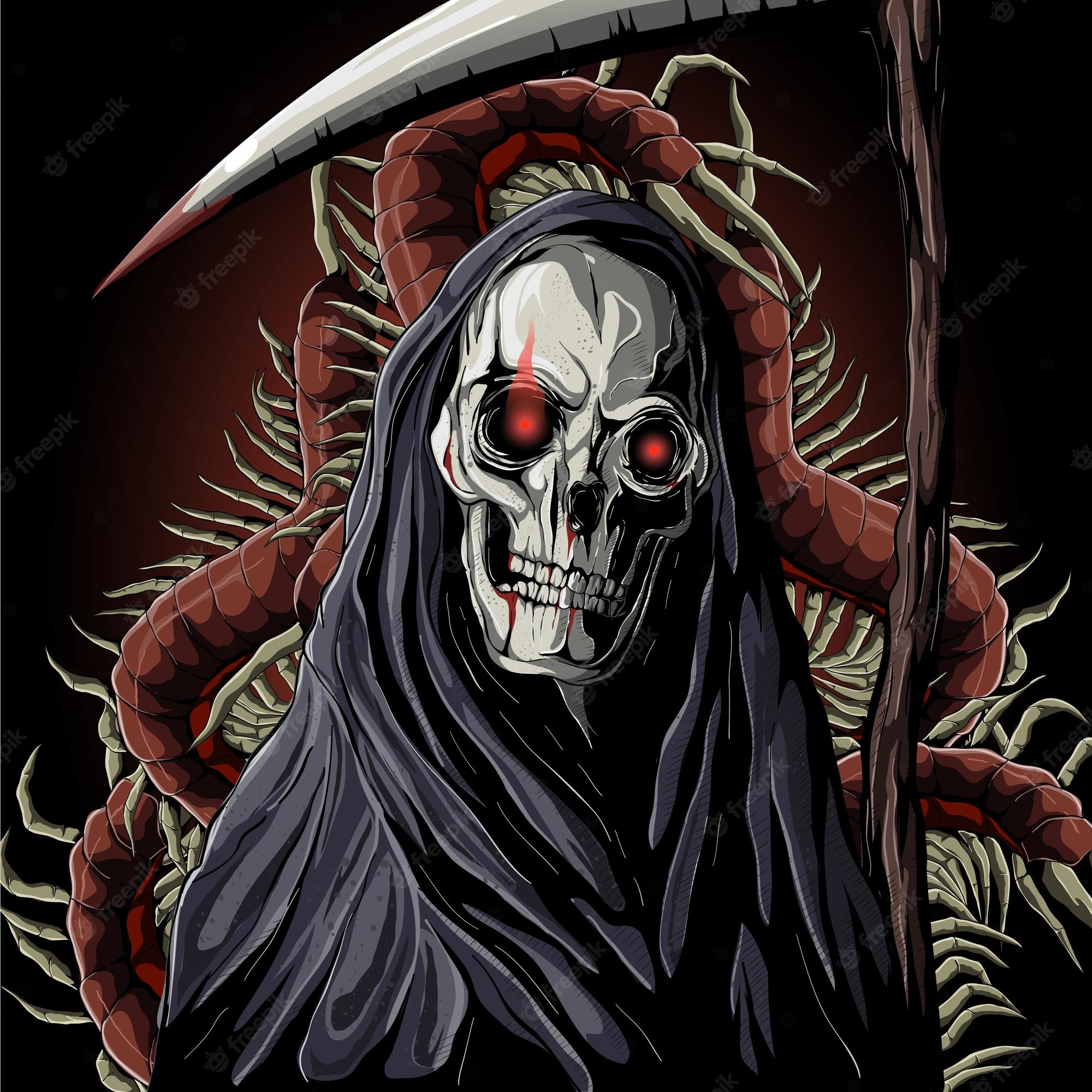 Grim Reaper Skeleton Face
 Wallpapers