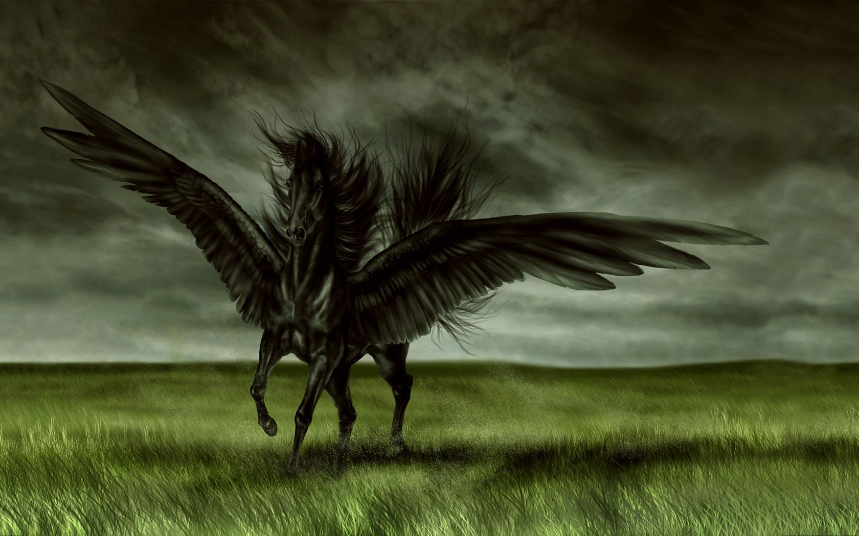 Horse Creature In Dark Fantasy
 Wallpapers