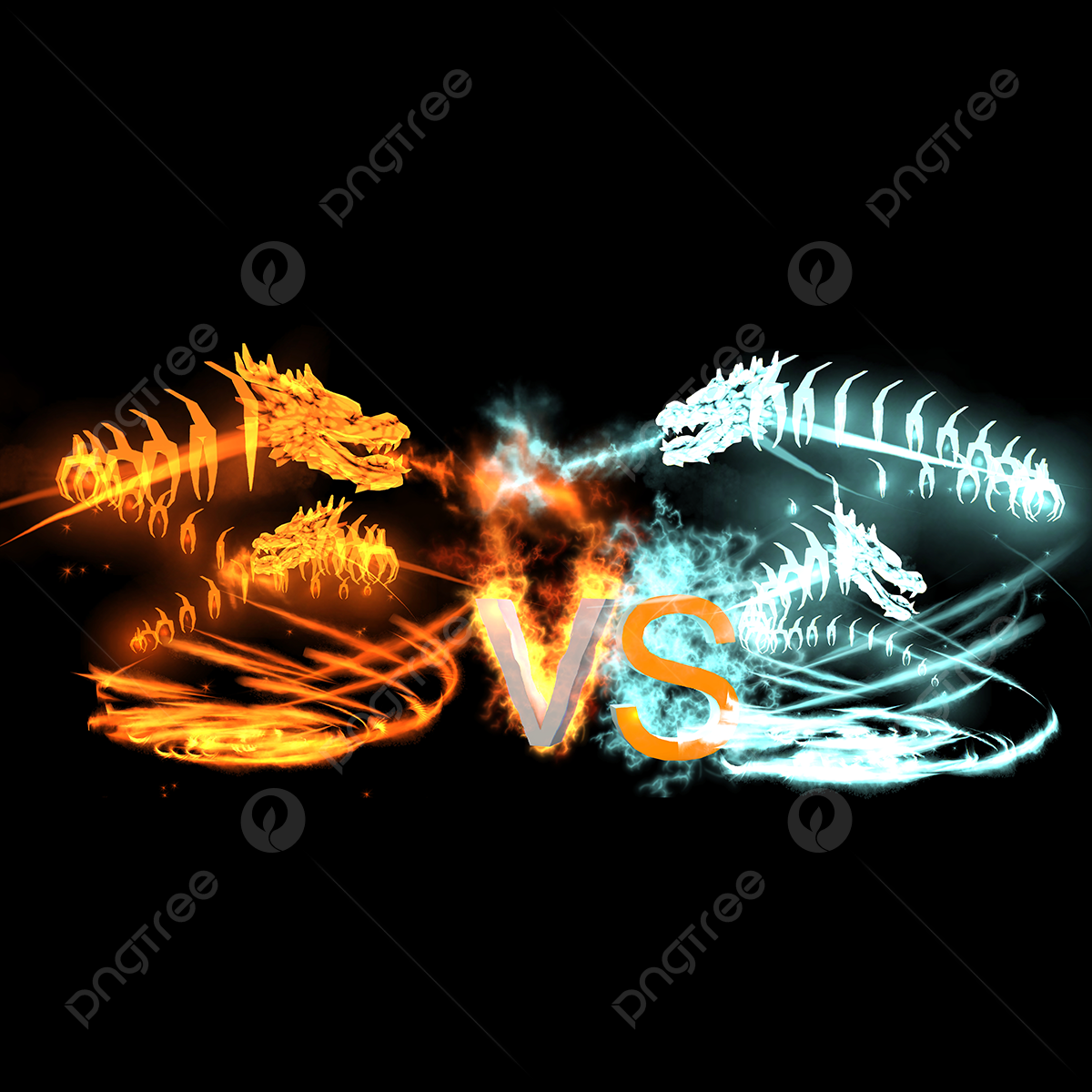 Ice Vs Fire Dragon Fight
 Wallpapers