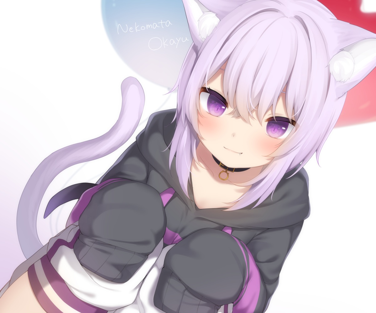 Purple Eyes Short Hair Animal Ears Girl
 Wallpapers