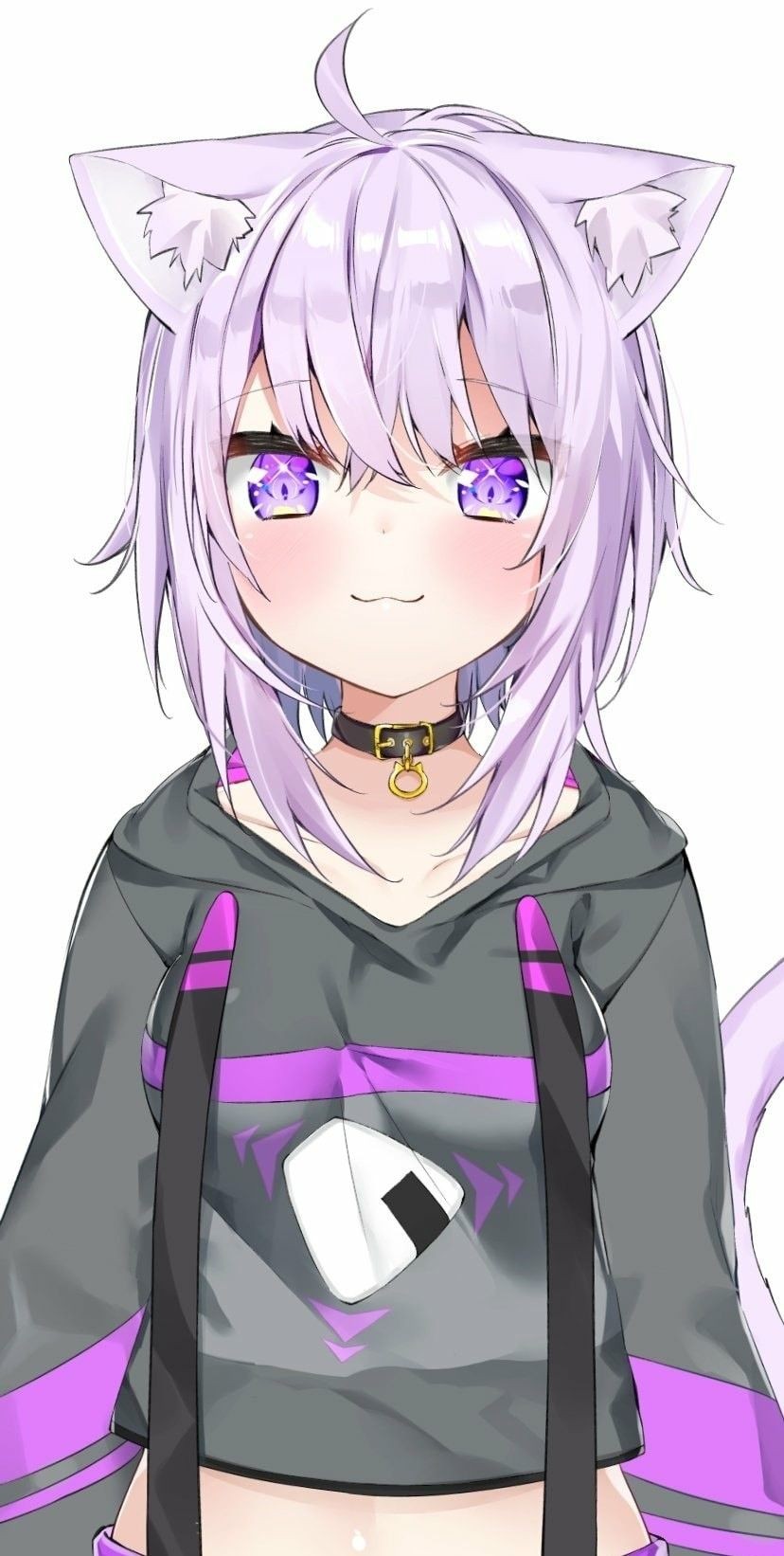 Purple Eyes Short Hair Animal Ears Girl
 Wallpapers