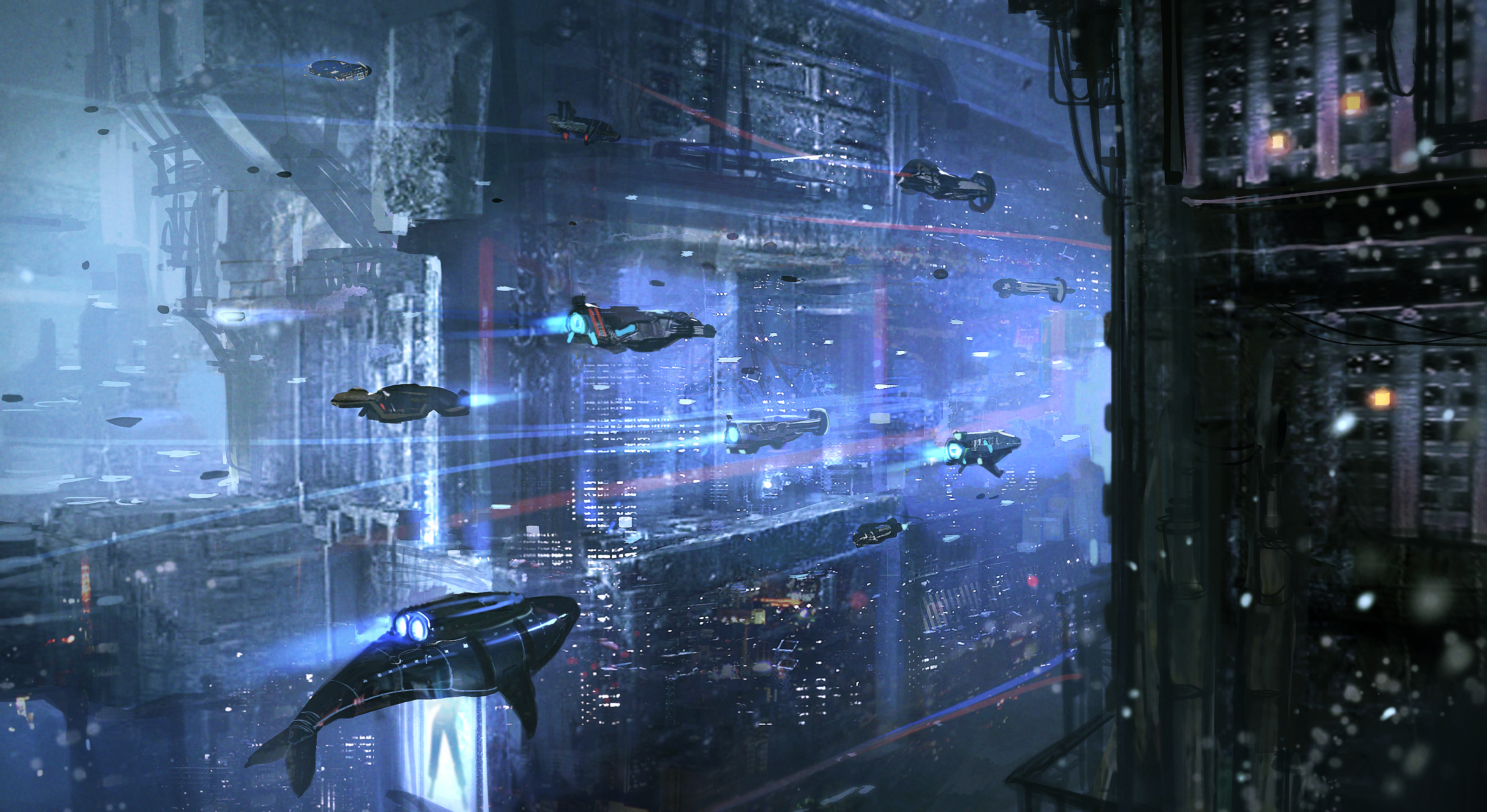 Sci Fi Cyberpunk City
 Wallpapers