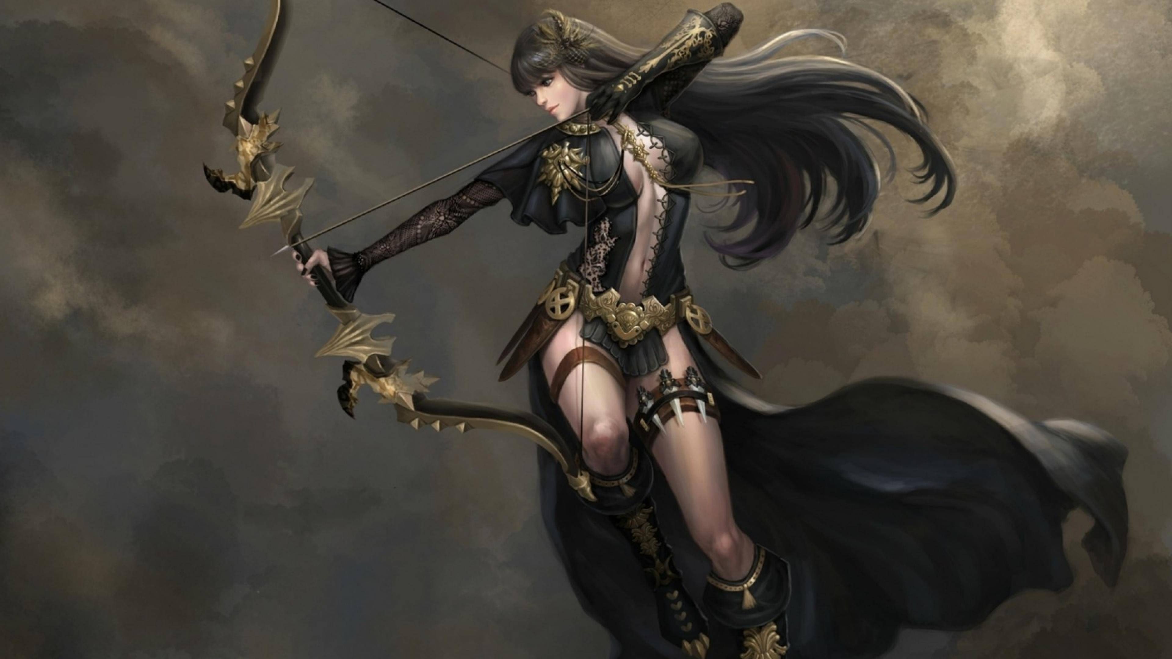 Women Warrior Long Hair Fantasy Girl
 Wallpapers
