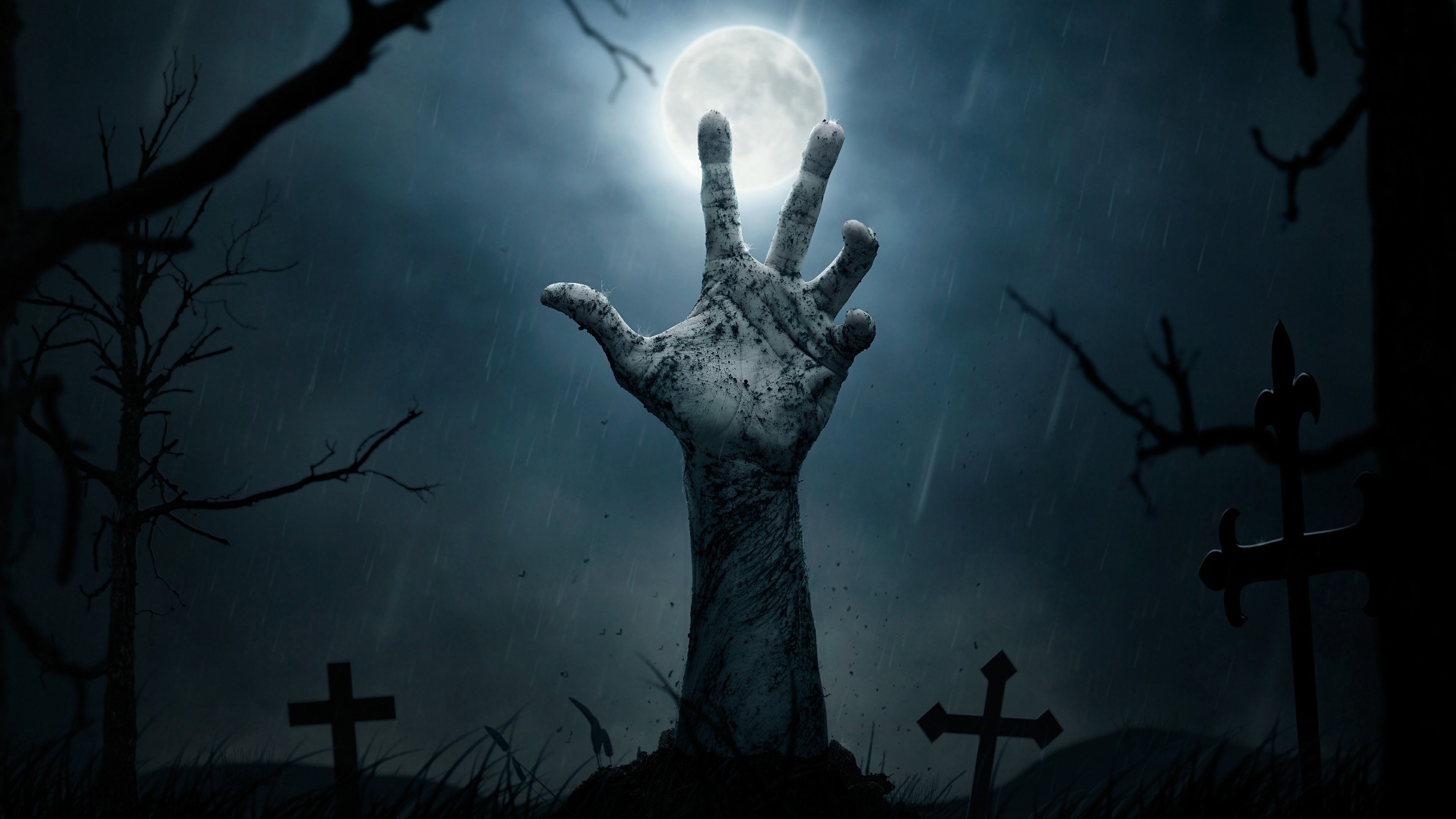 Zombie Hand From Cemetery
 Wallpapers