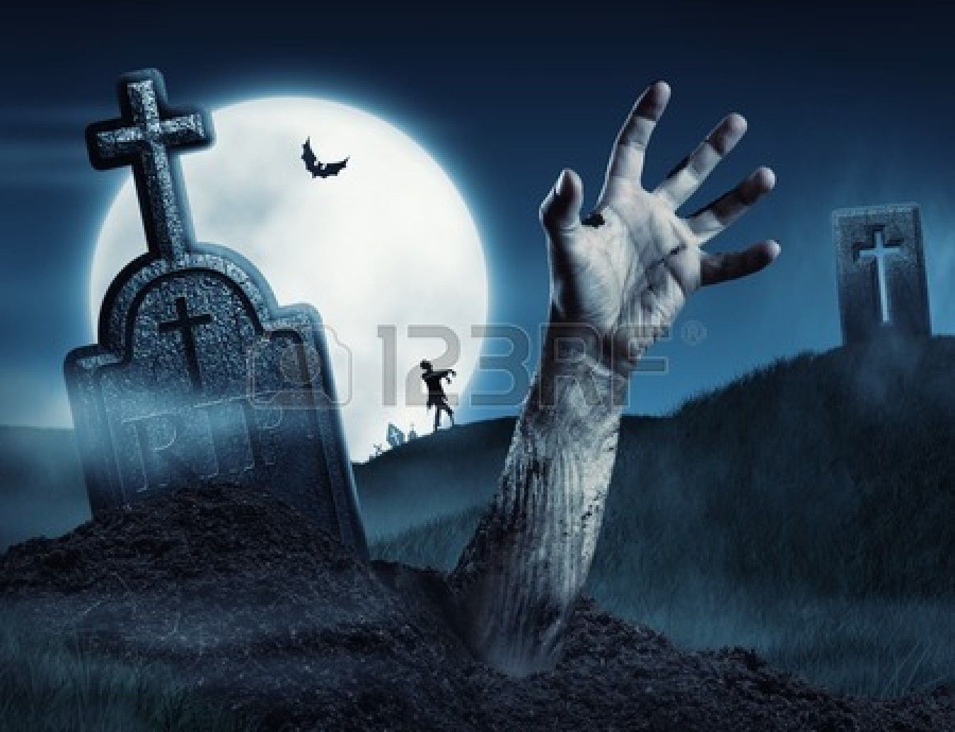 Zombie Hand From Cemetery
 Wallpapers