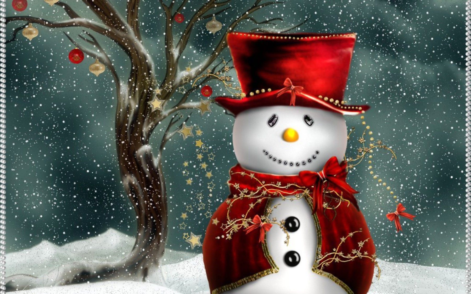 Christmas Cute Snowman Toy Wallpapers