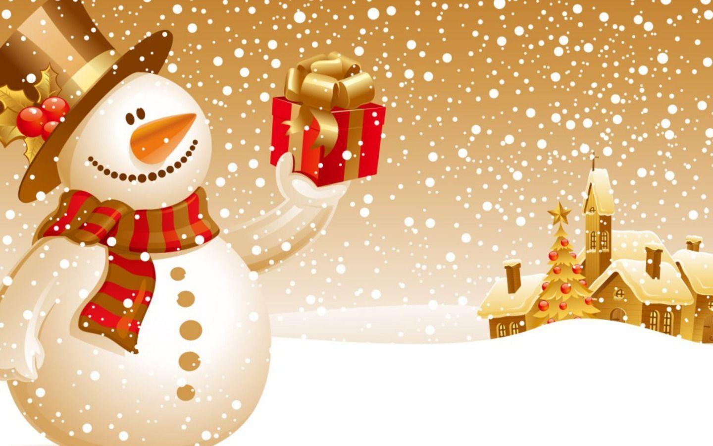 Christmas Cute Snowman Toy Wallpapers