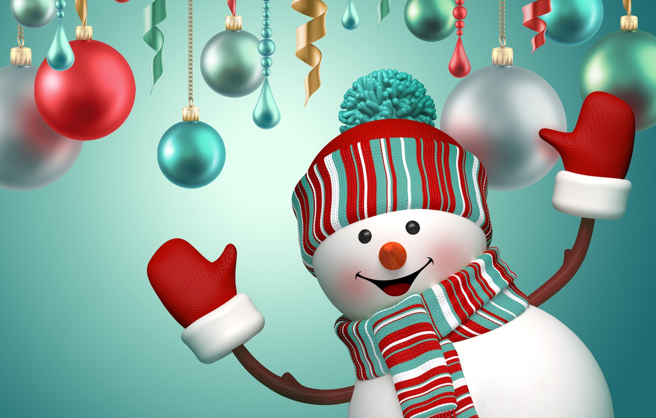 Christmas Cute Snowman Toy Wallpapers