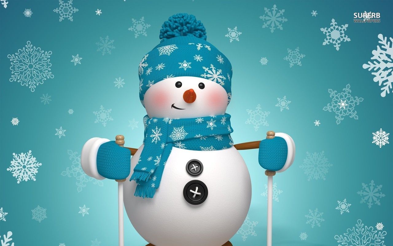 Christmas Cute Snowman Toy Wallpapers