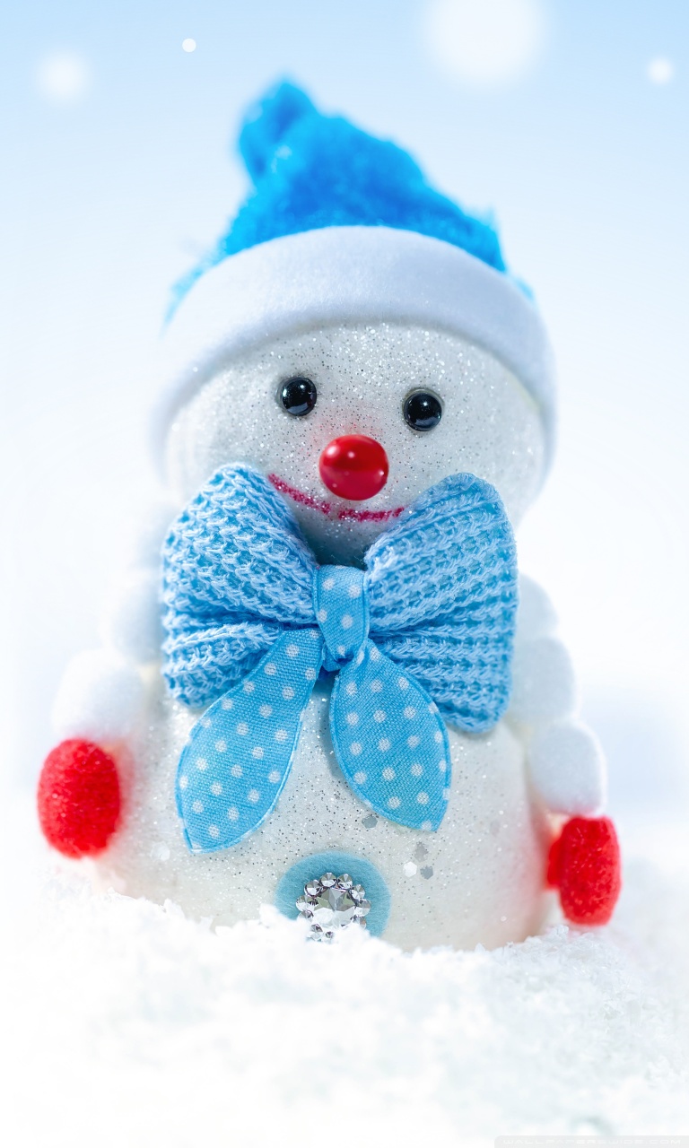 Christmas Cute Snowman Toy Wallpapers