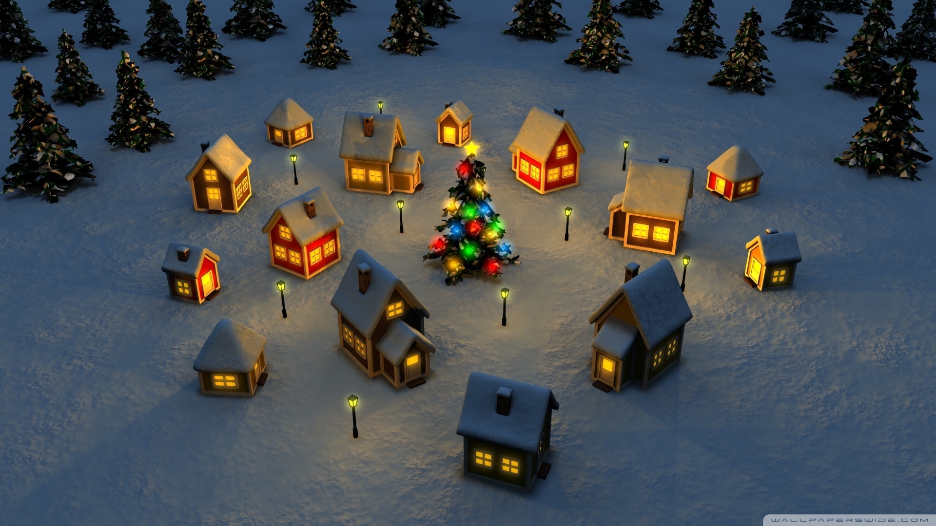 Christmas Houses Desktop Wallpapers