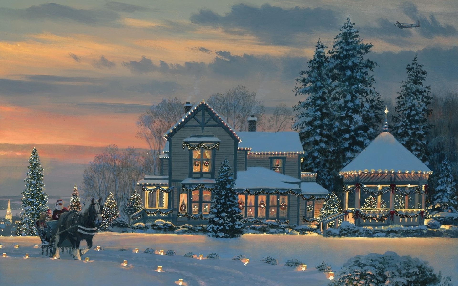 Christmas Houses Desktop Wallpapers