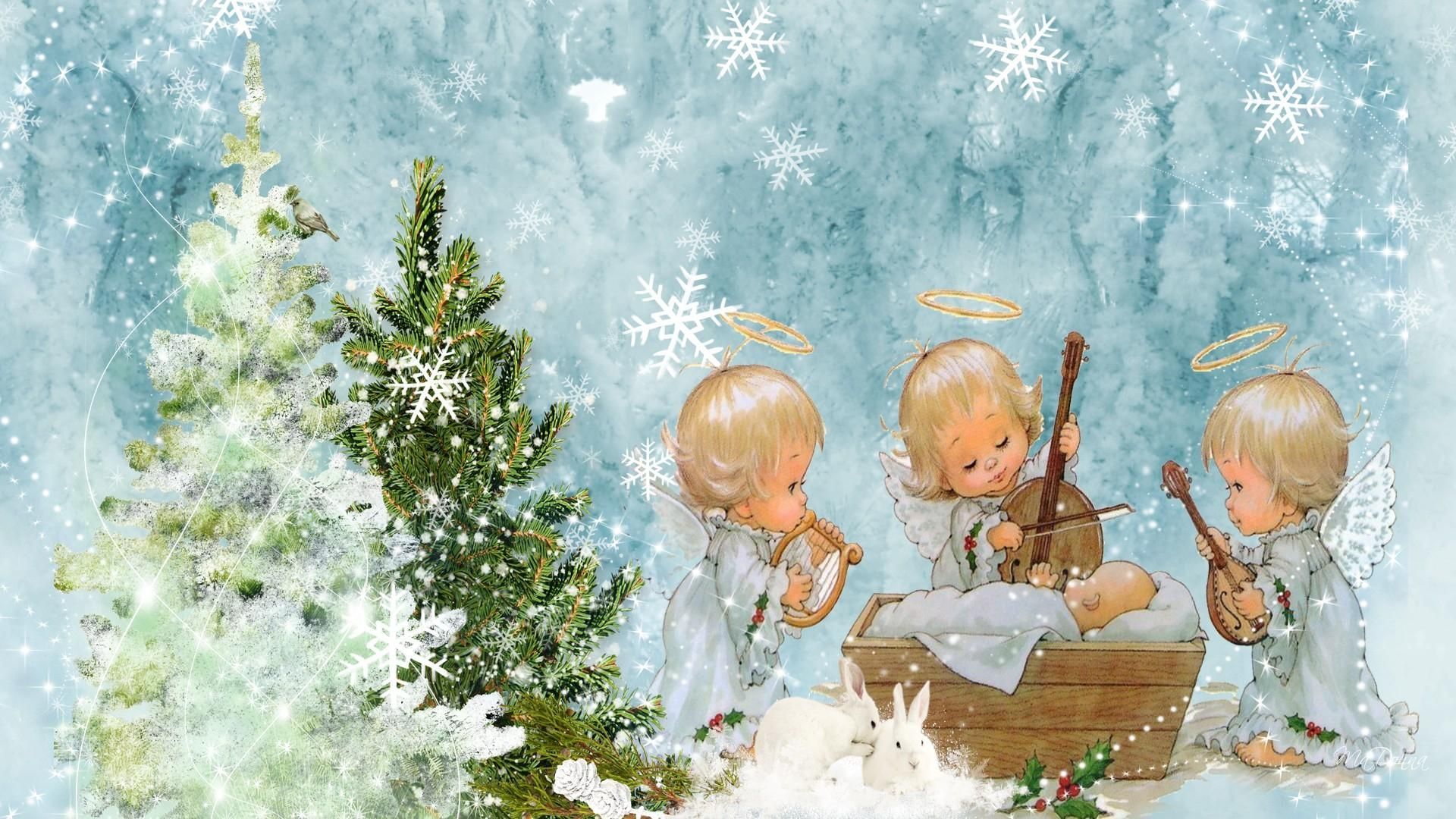 Christmas Nativity Angels Wallpapers