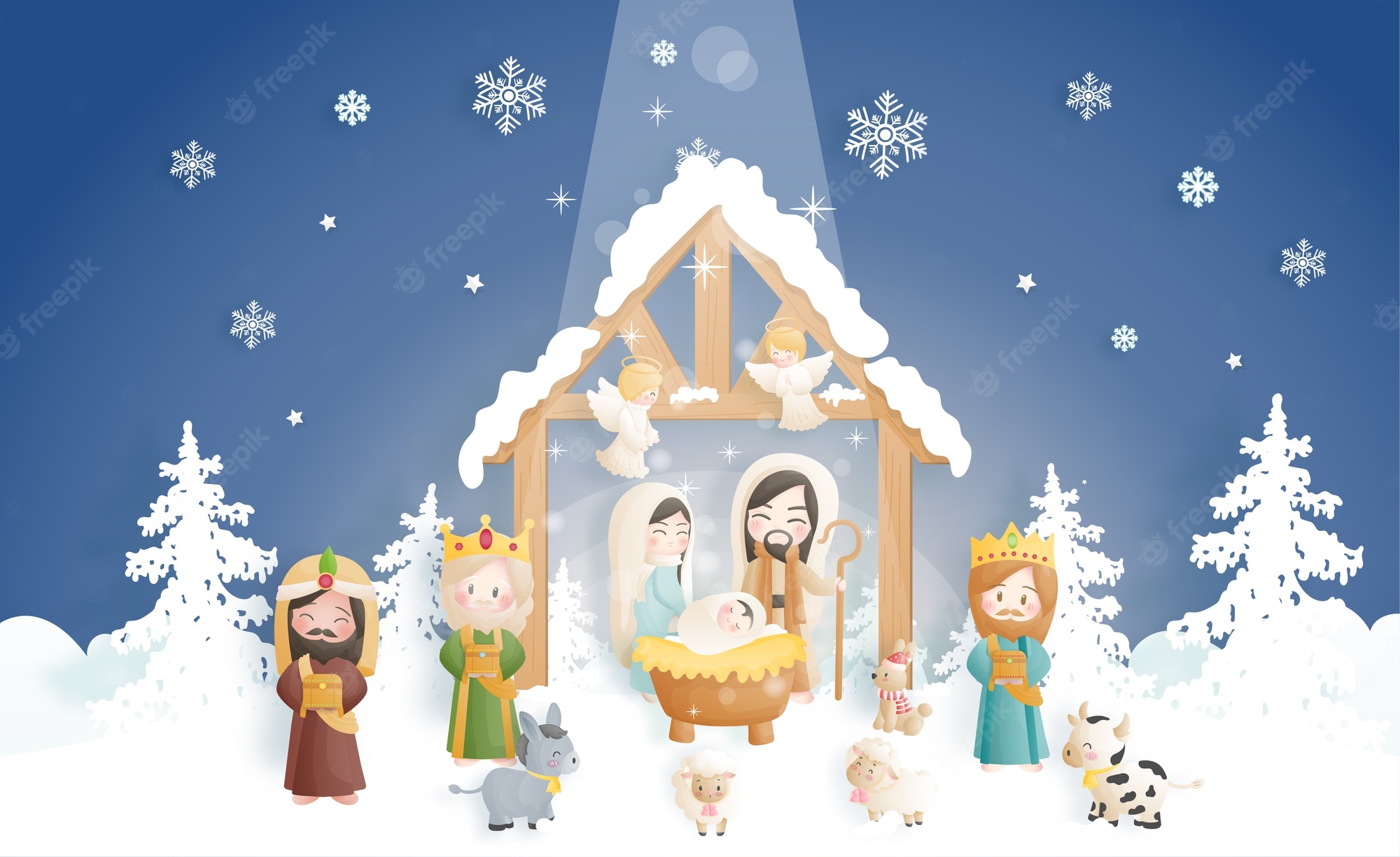 Christmas Nativity Angels Wallpapers