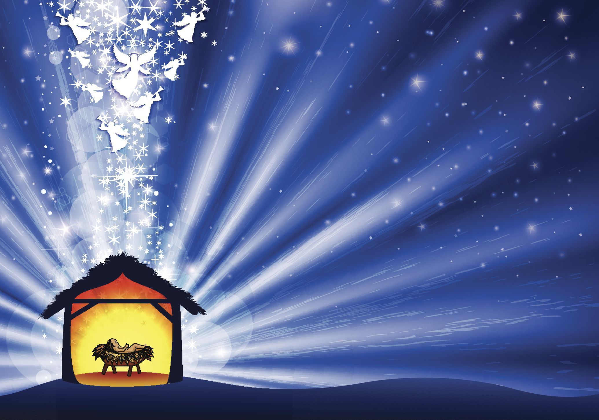 Christmas Nativity Angels Wallpapers