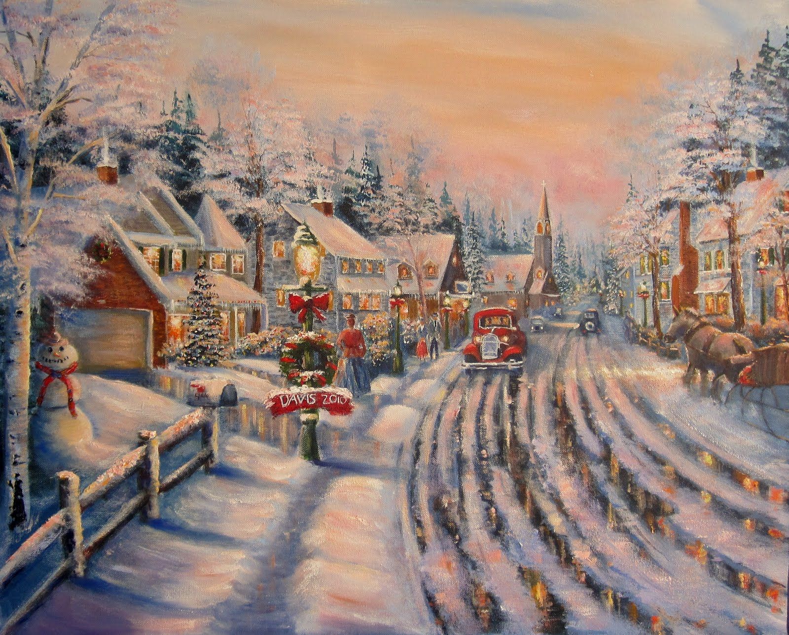 Christmas Thomas Kinkade Winter Wallpapers