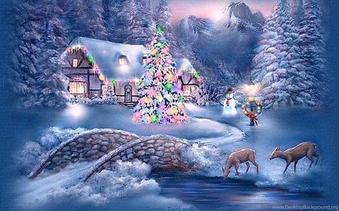 Christmas Winter Scenes Wallpapers