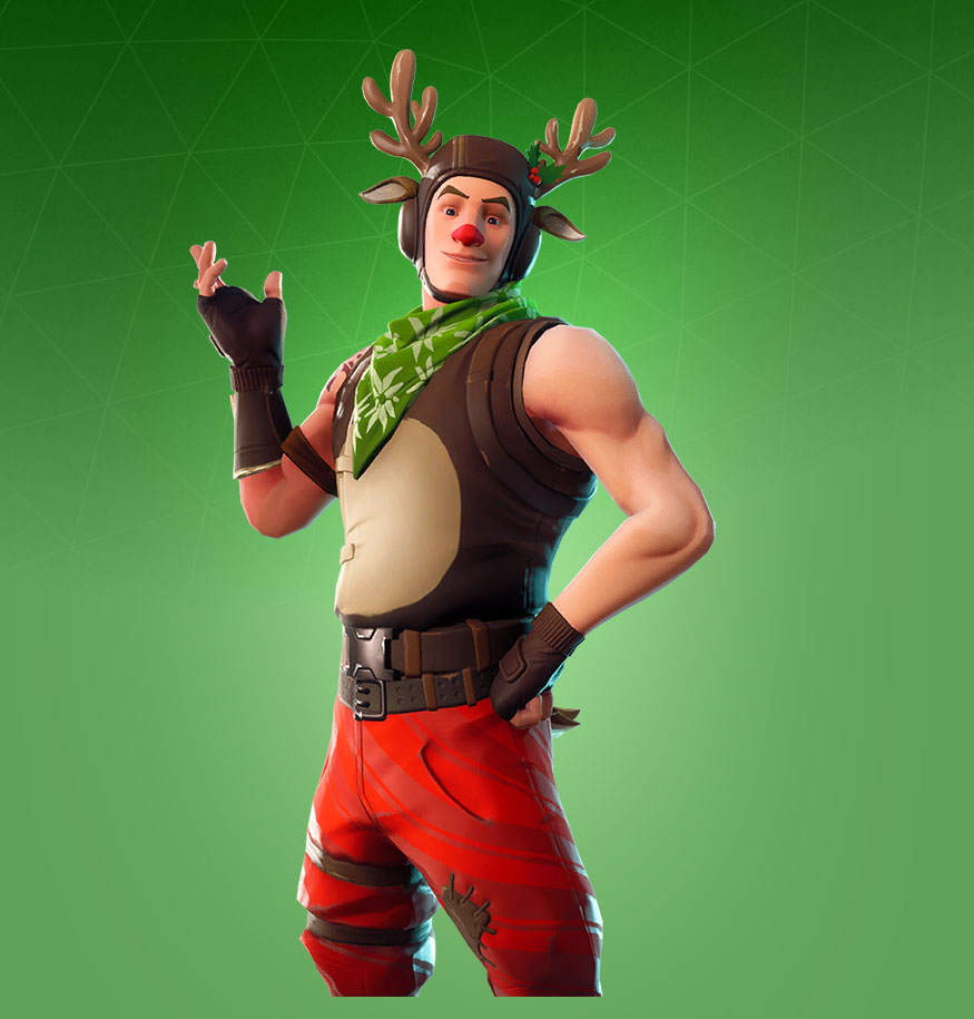 Christmas With Red Nose Raider Fortnite Wallpapers