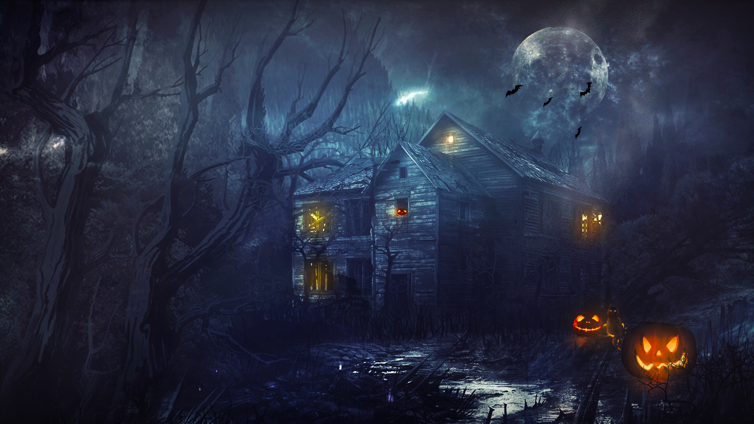 Halloween Haunted House Wallpapers