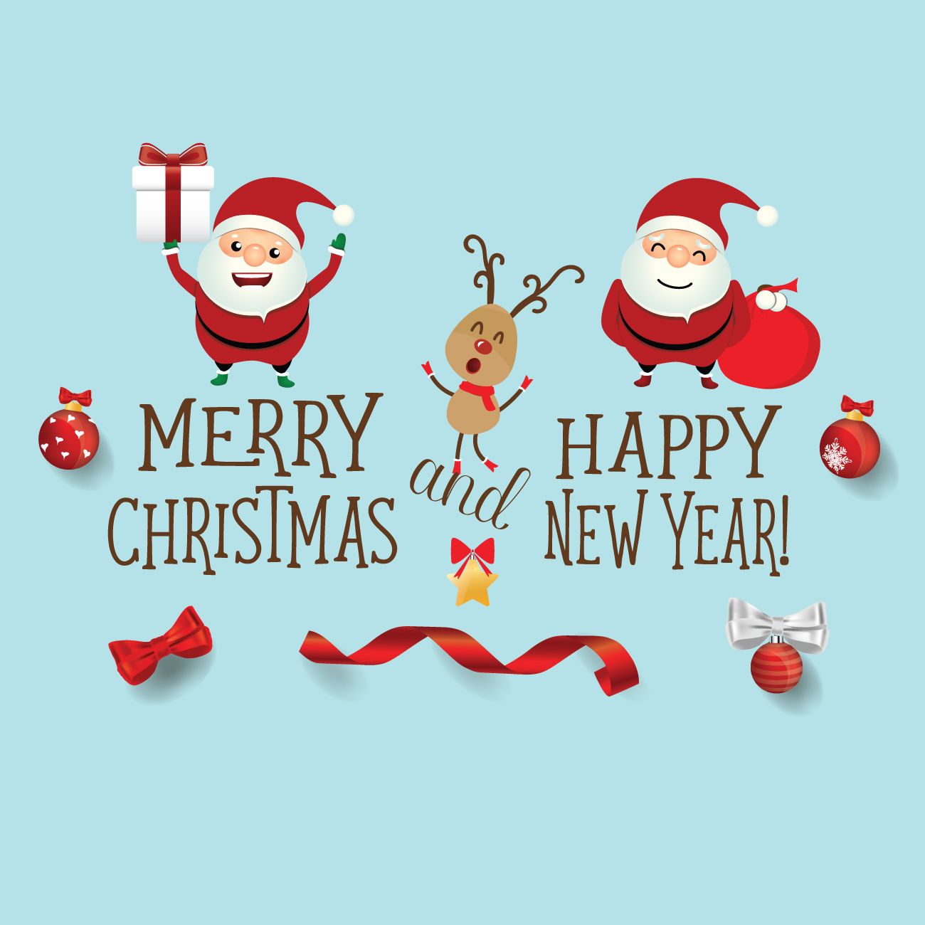 Happy New Year And Merry Christmas 2019 Wallpapers