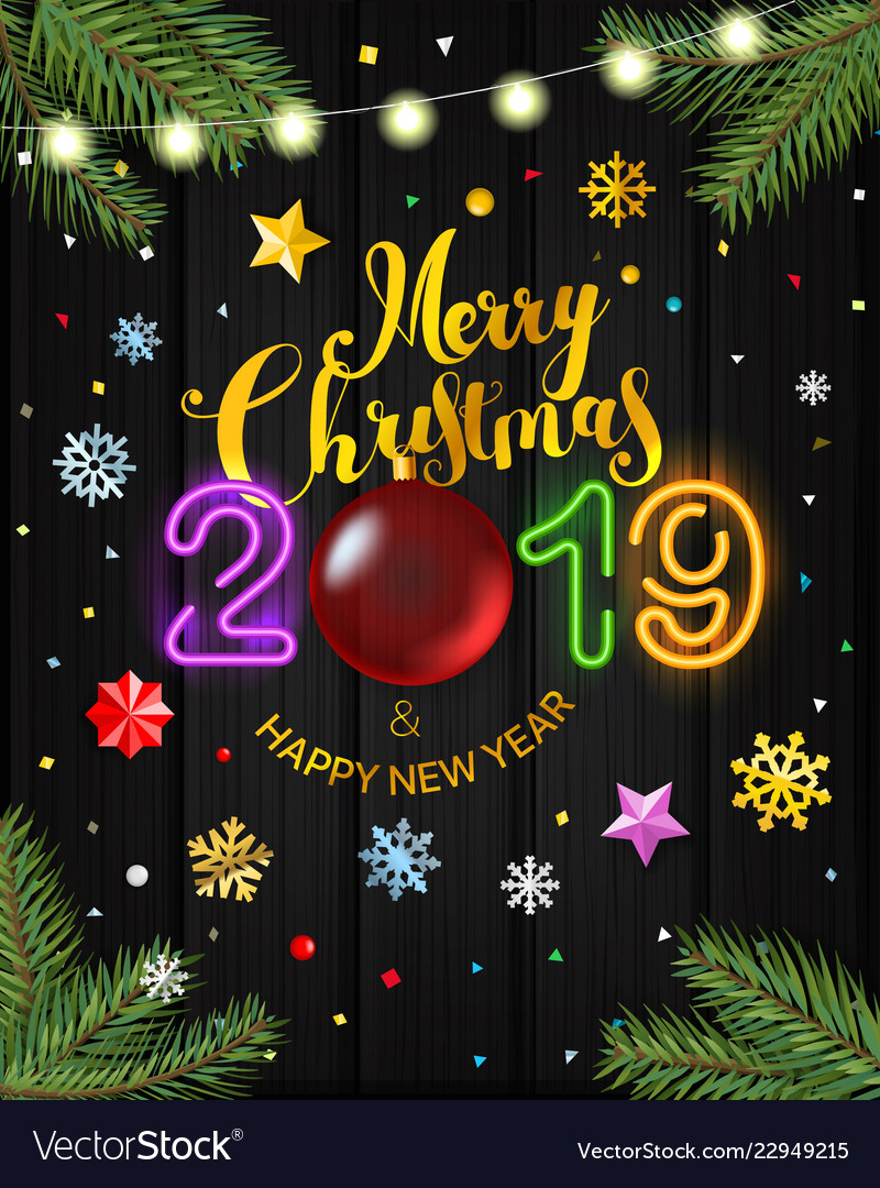 Happy New Year And Merry Christmas 2019 Wallpapers