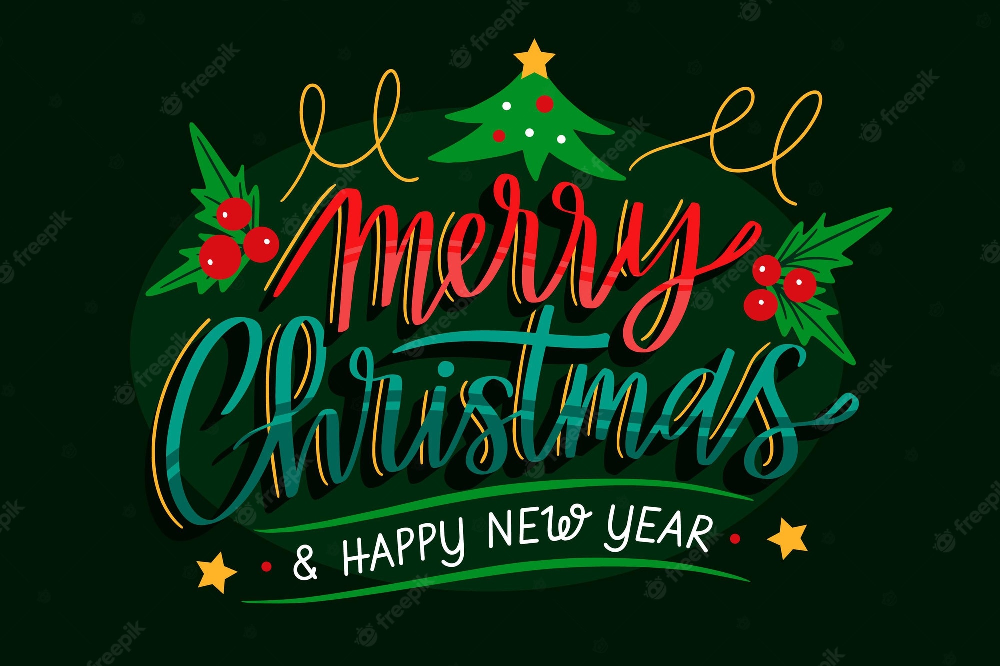 Happy New Year And Merry Christmas 2019 Wallpapers