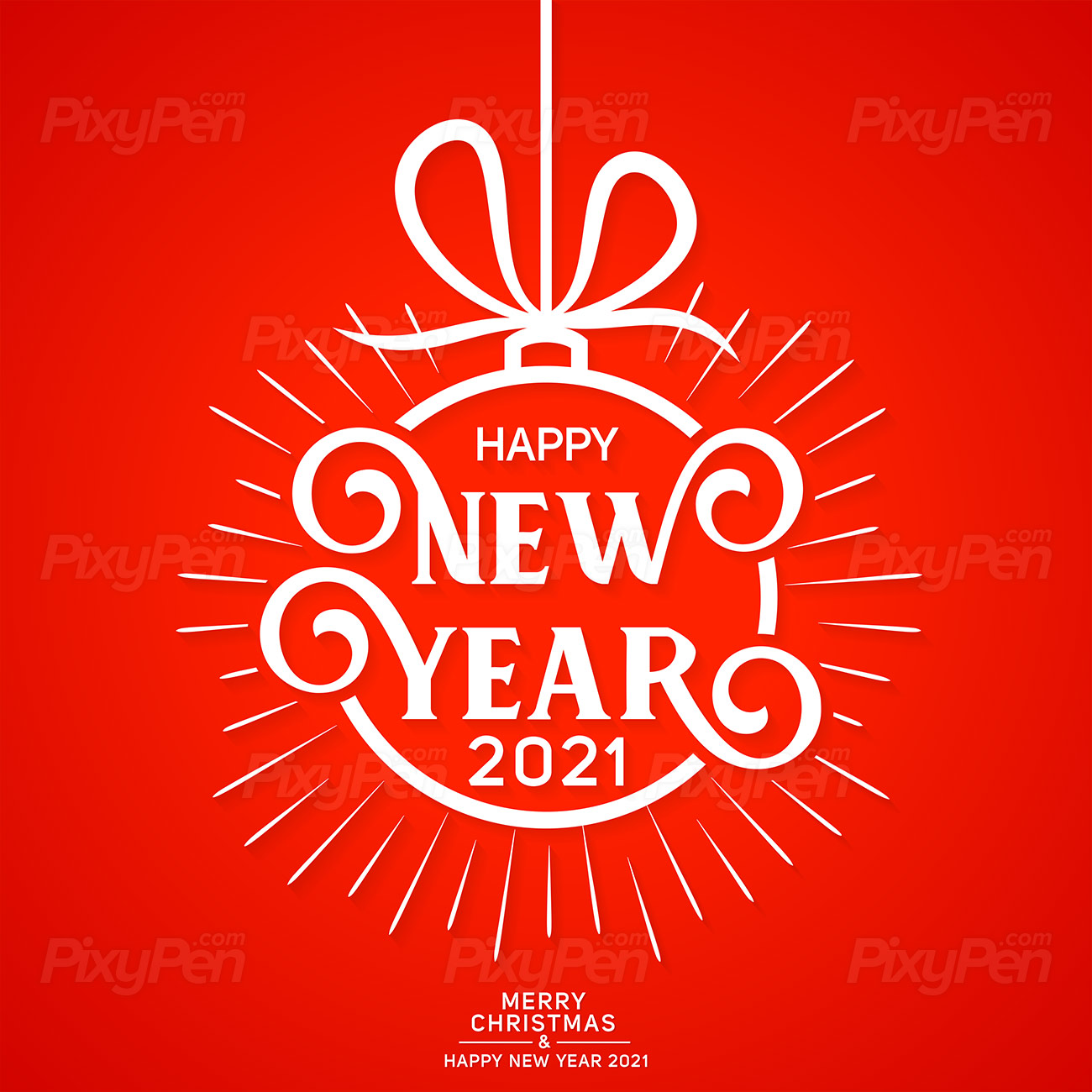 Happy New Year Merry Christmas 2021 Greeting Wallpapers