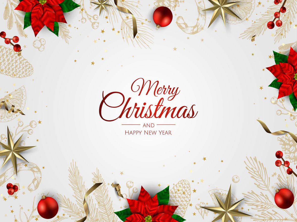 Happy New Year Merry Christmas 2021 Greeting Wallpapers