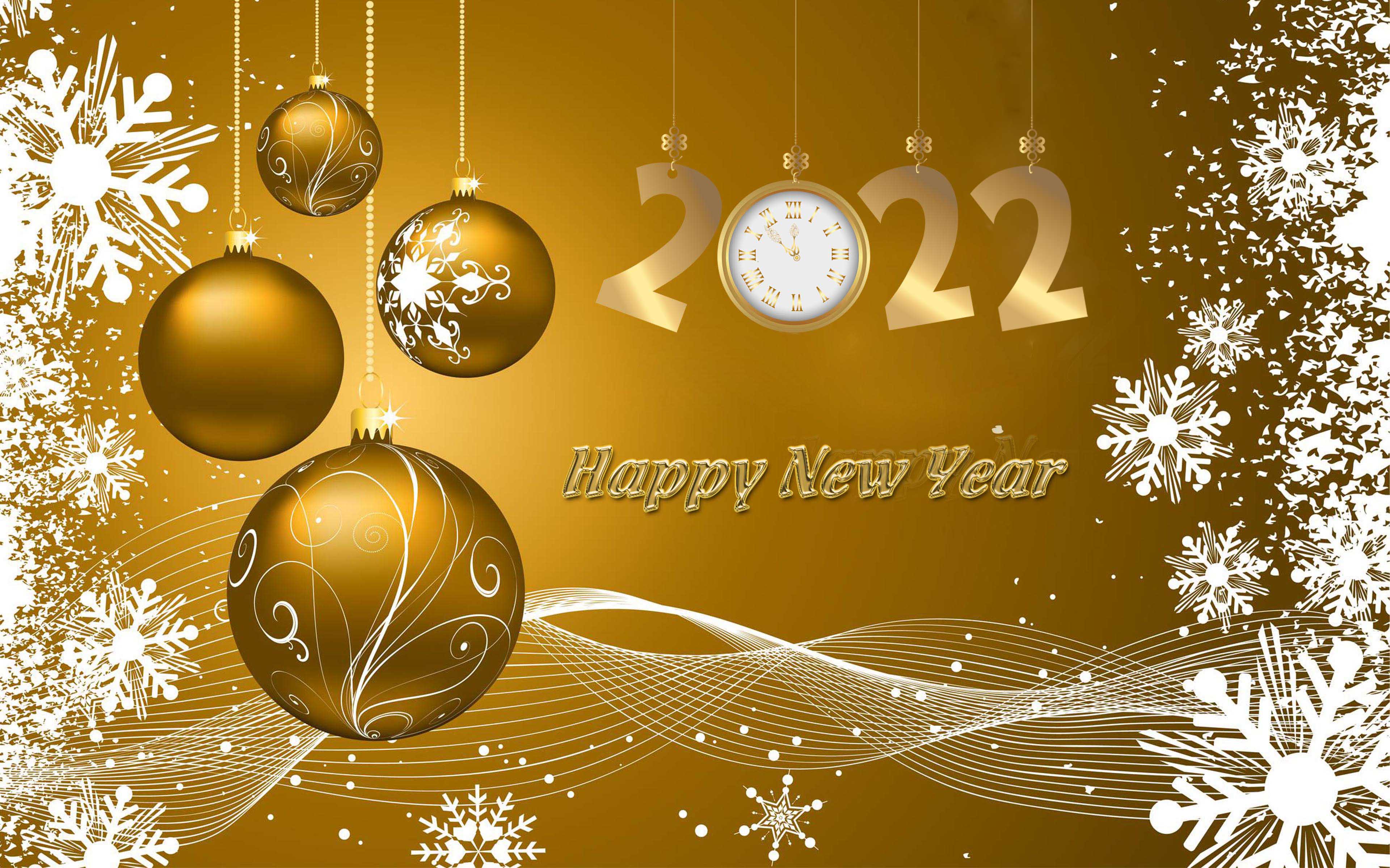 New Year 2022 4K Greeting Wallpapers