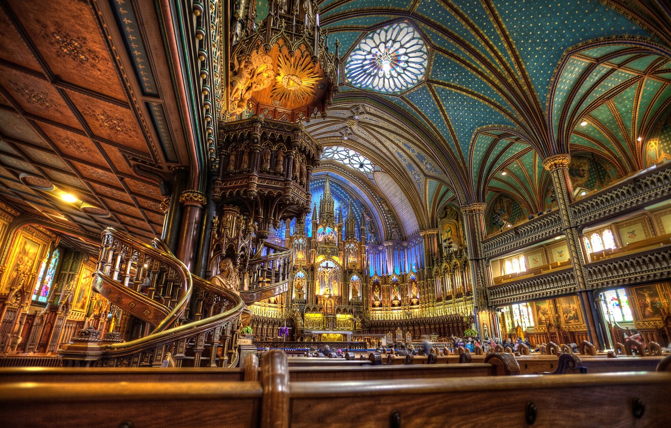 Notre Dame Basilica In Montreal Wallpapers