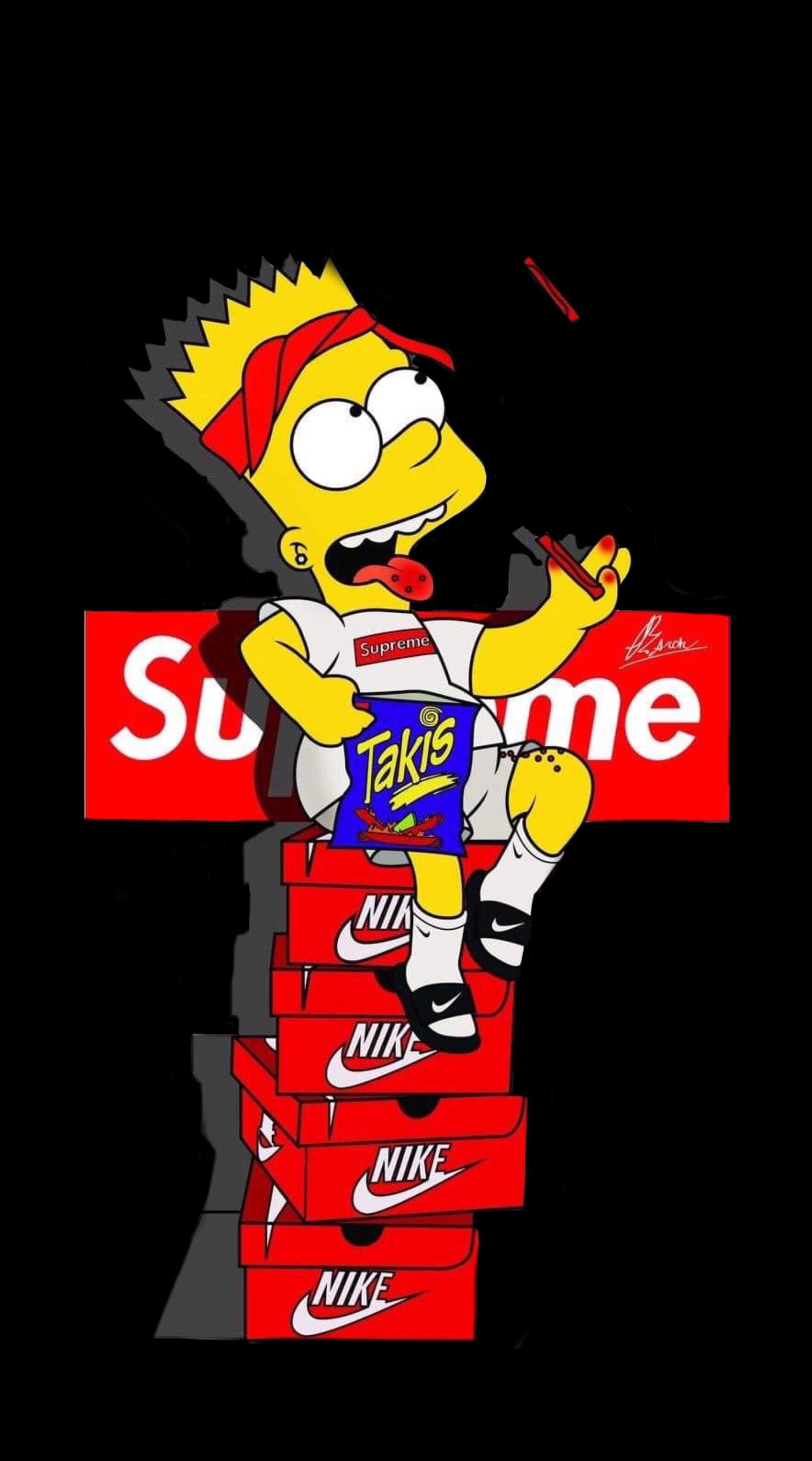 Nike Bart Simpson Iphone Wallpapers