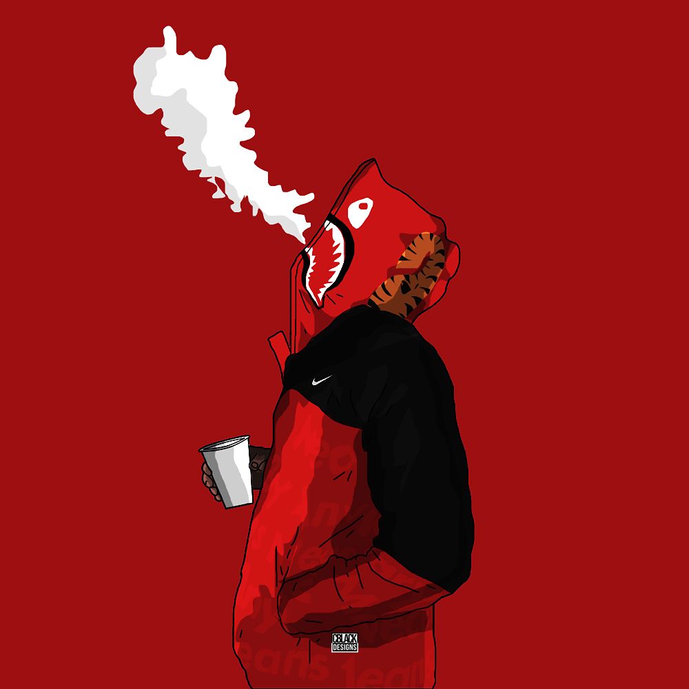 Yeezy Bape Cartoon Wallpapers