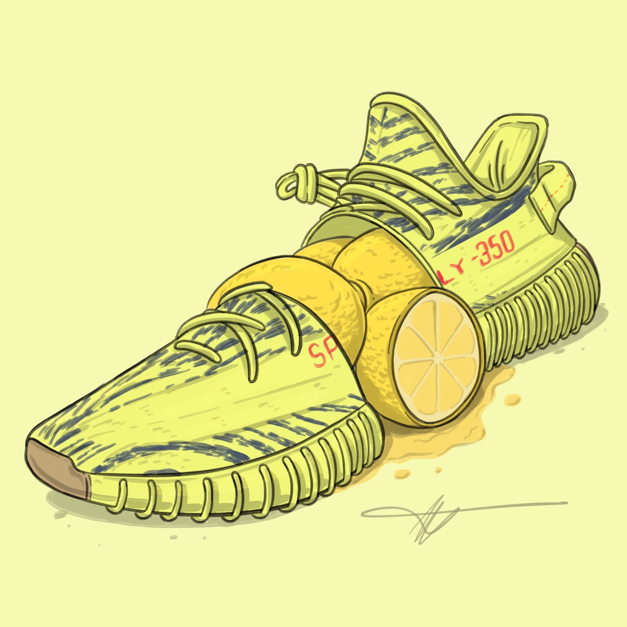 Yeezy Boost 350 Cartoon Wallpapers