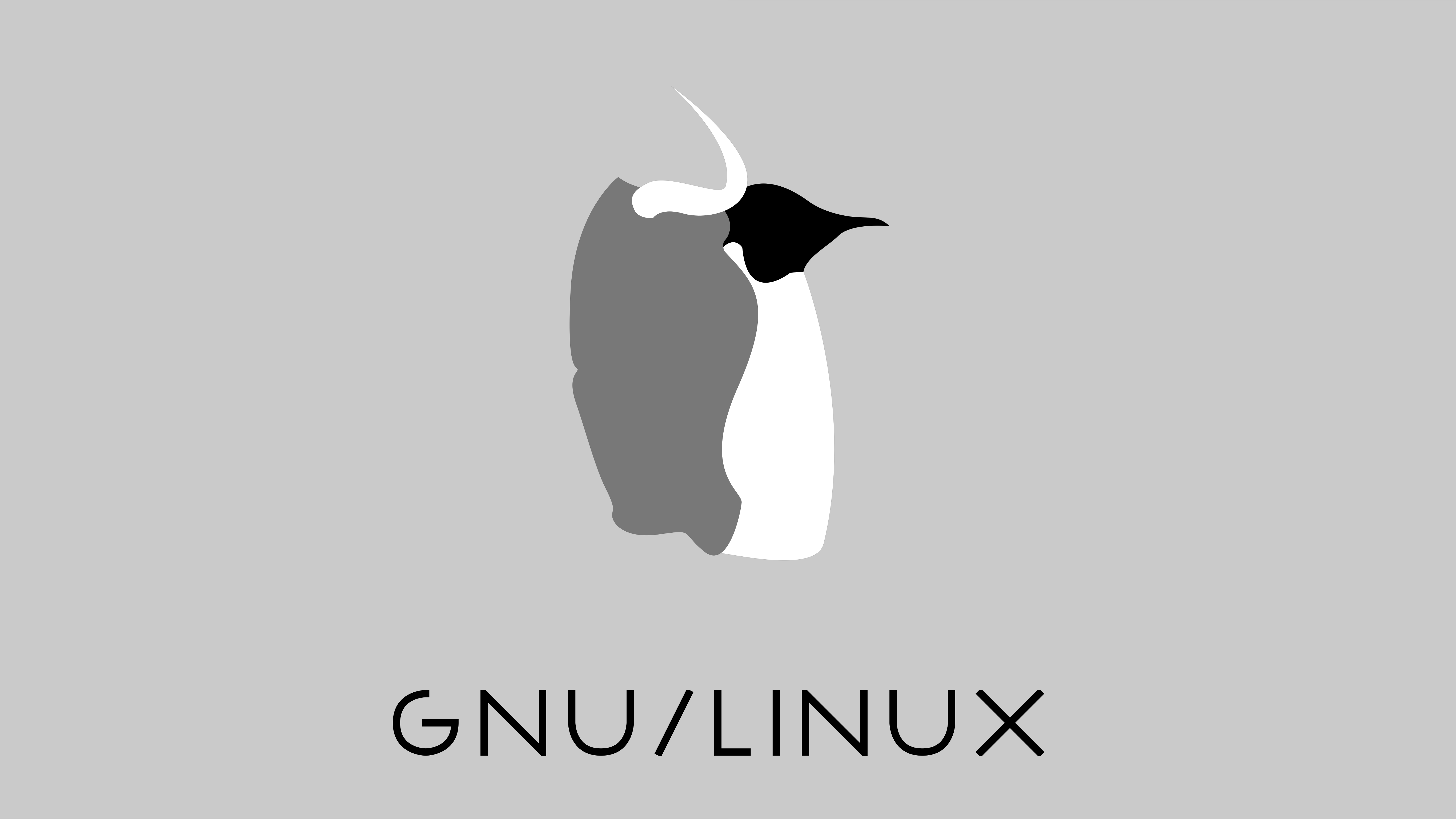 Linux Minimal Gray Logo Wallpapers