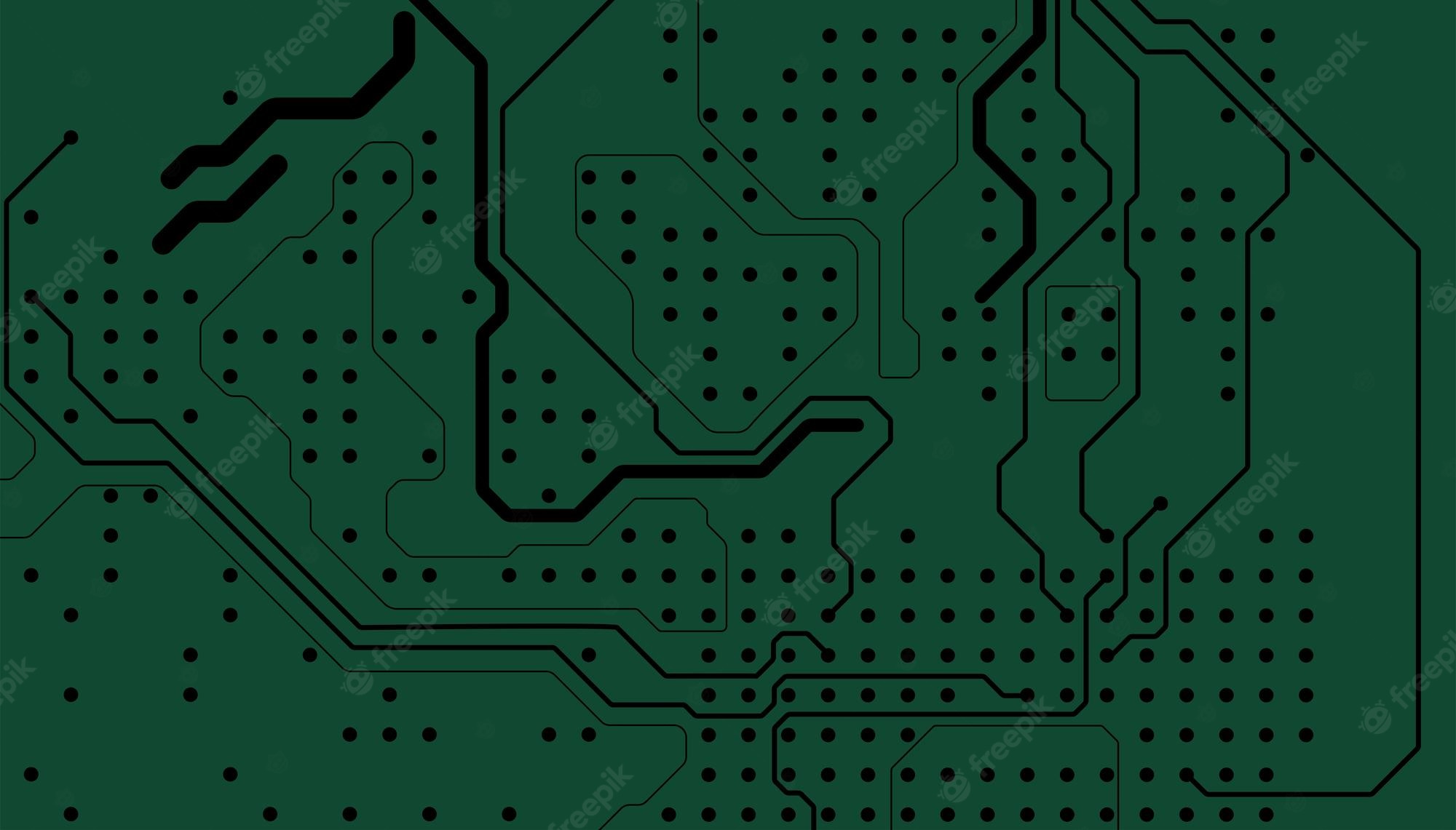 Simple Green Circuit Wallpapers