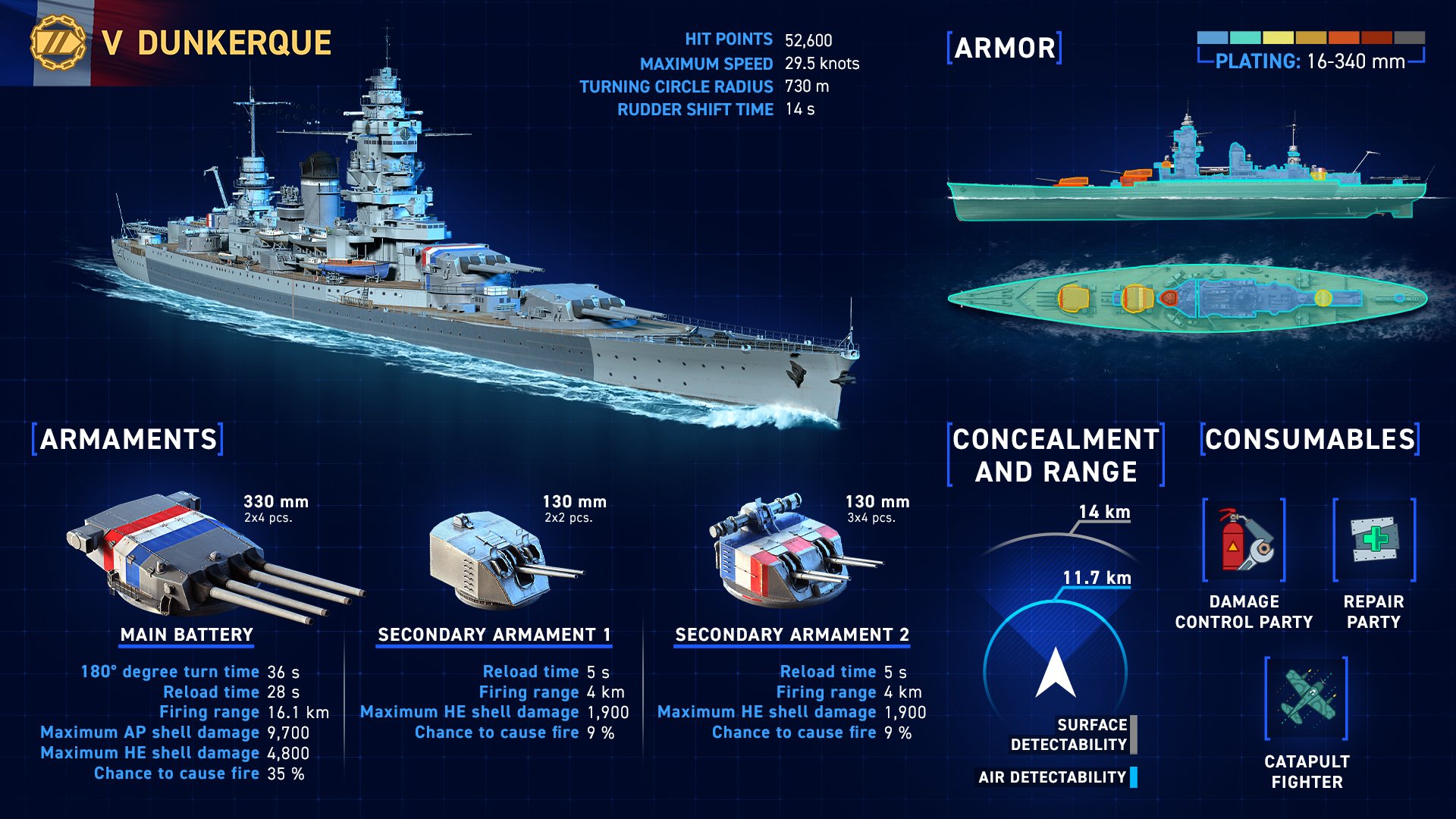 French Battleship Dunkerque Wallpapers