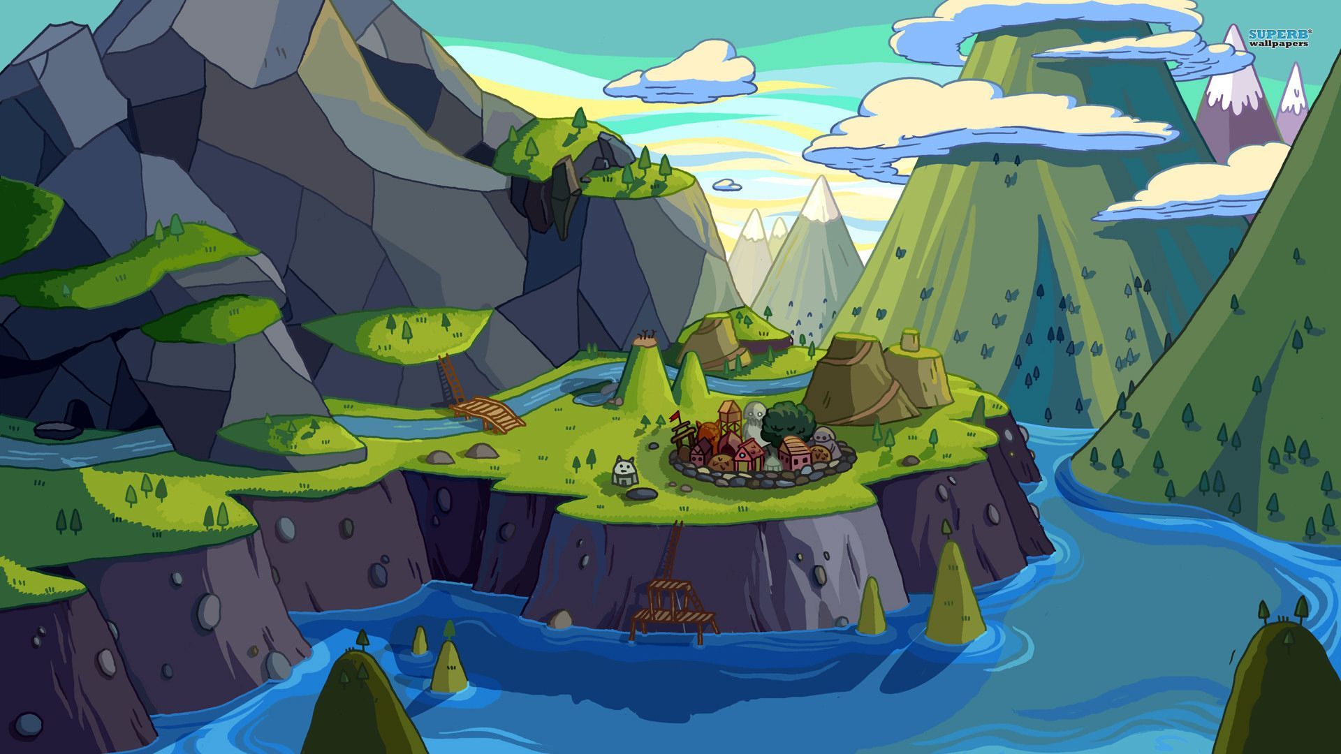 Adventure Time Landscapes Wallpapers
