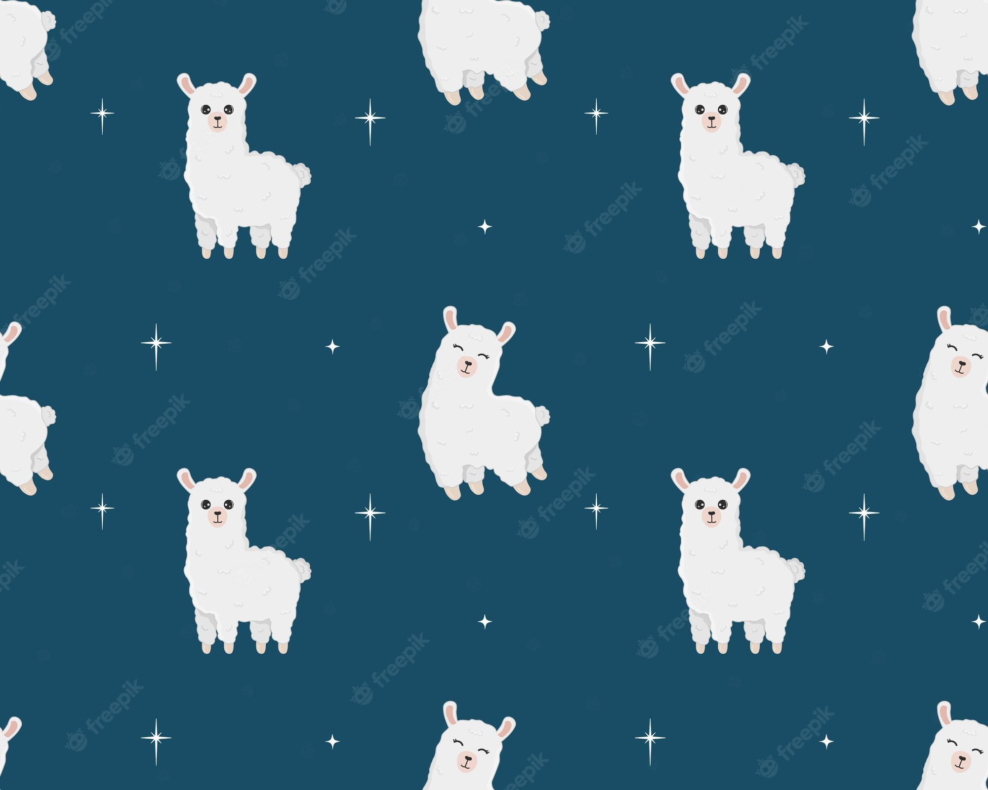 Cartoon Alpaca Wallpapers