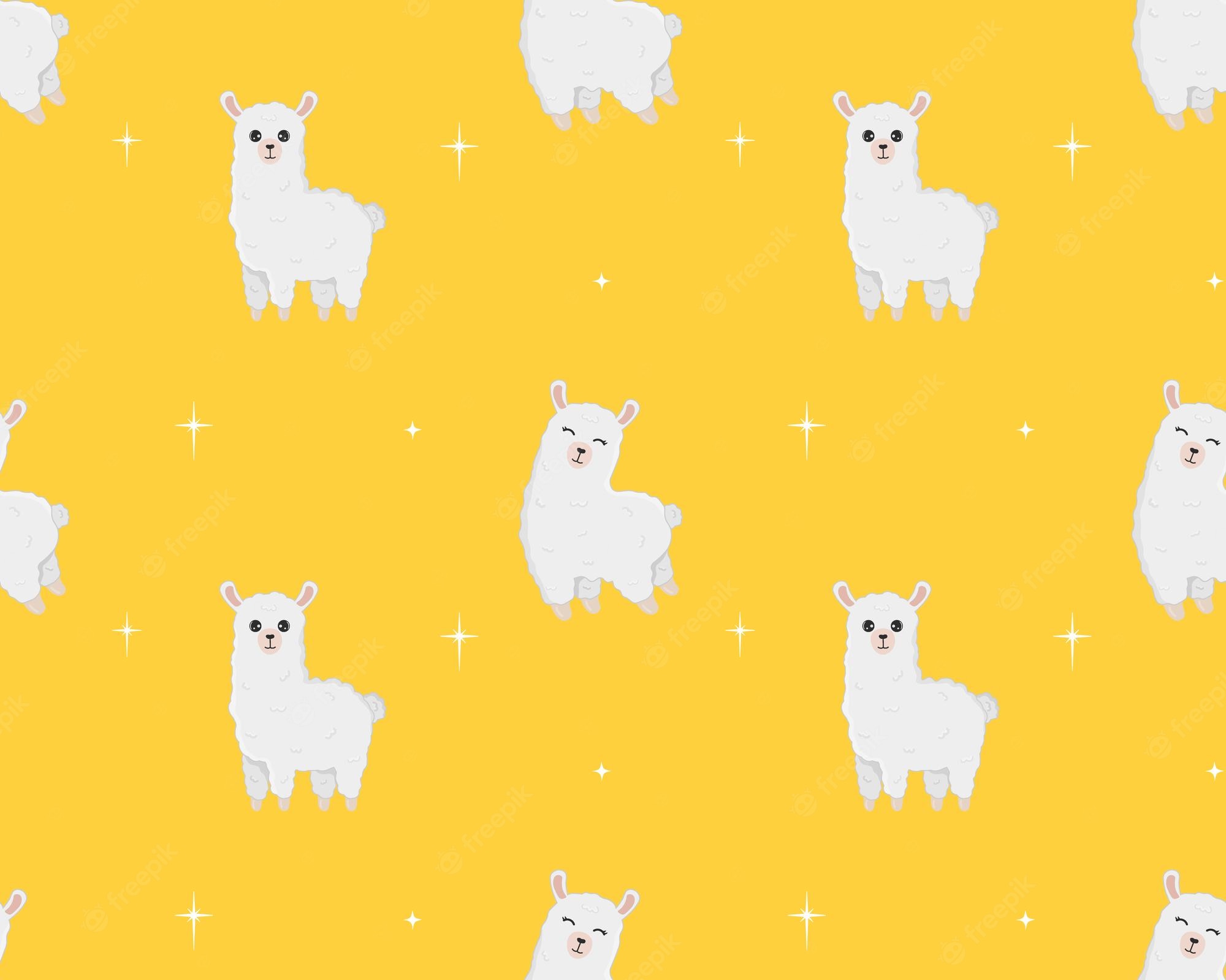 Cartoon Alpaca Wallpapers