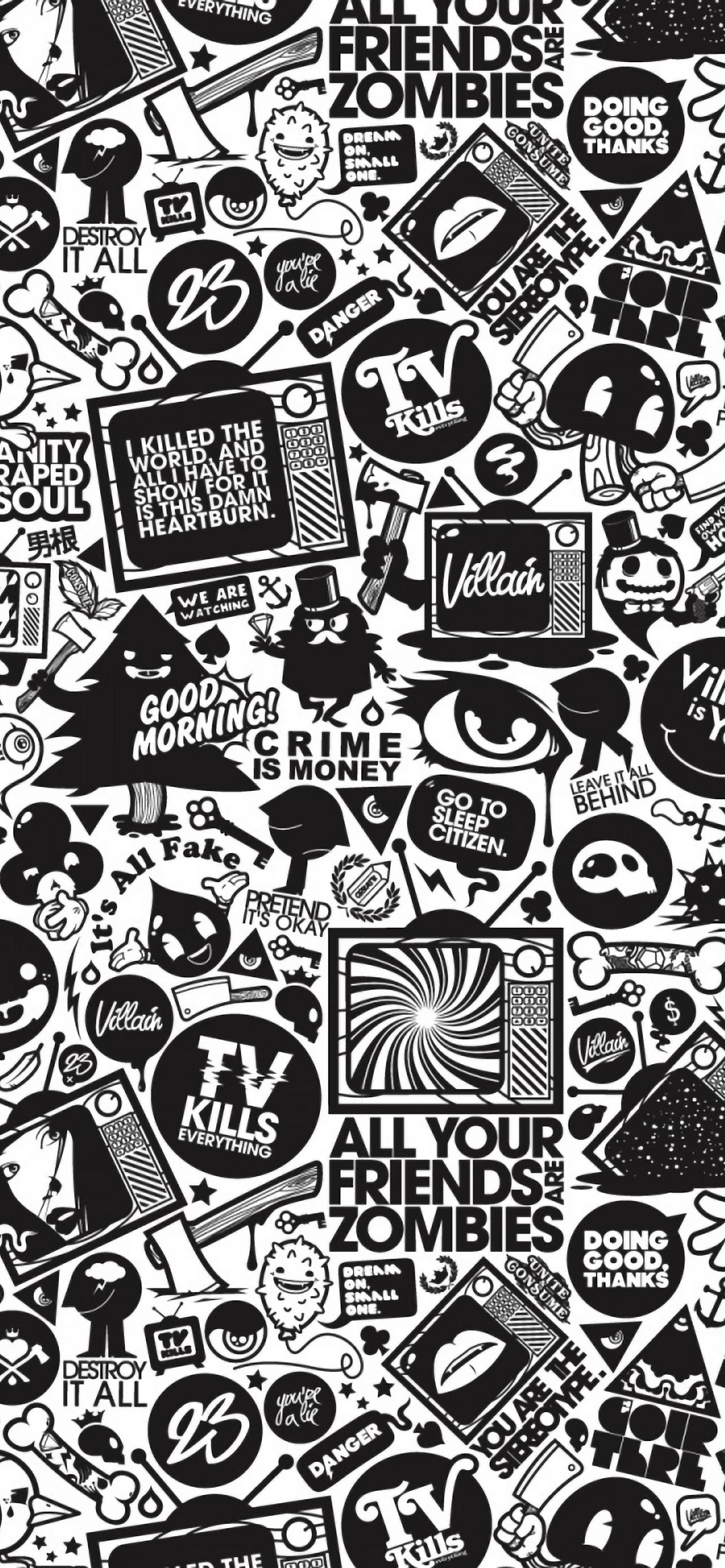 Cartoon Black And White Wallpapers