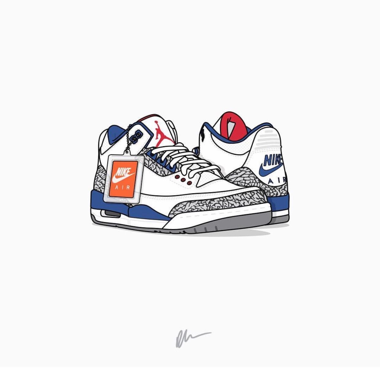 Cartoon Jordan Shoes Wallpapers