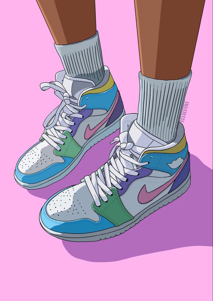 Cartoon Jordan Shoes Wallpapers