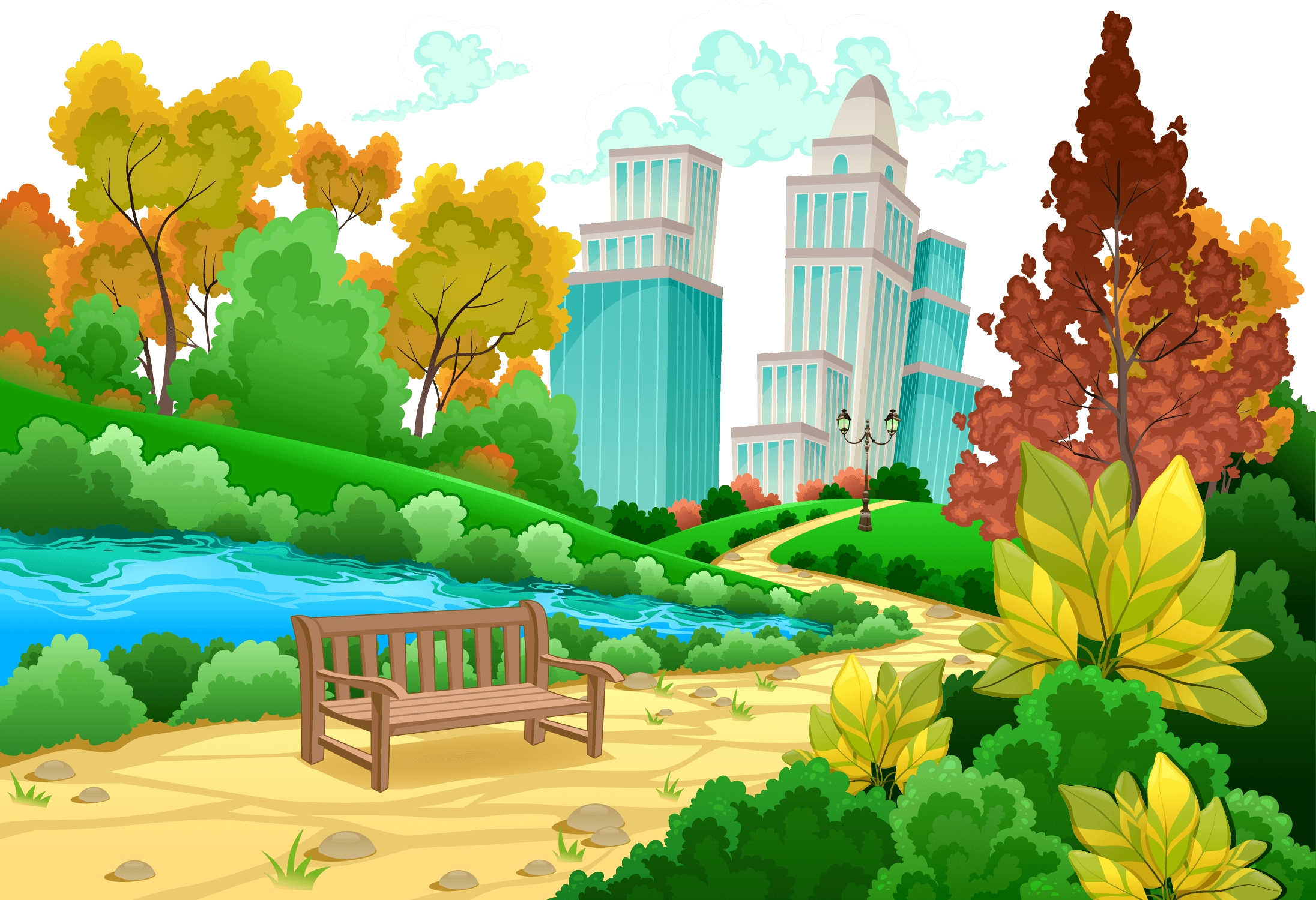 Cartoon Park Wallpapers