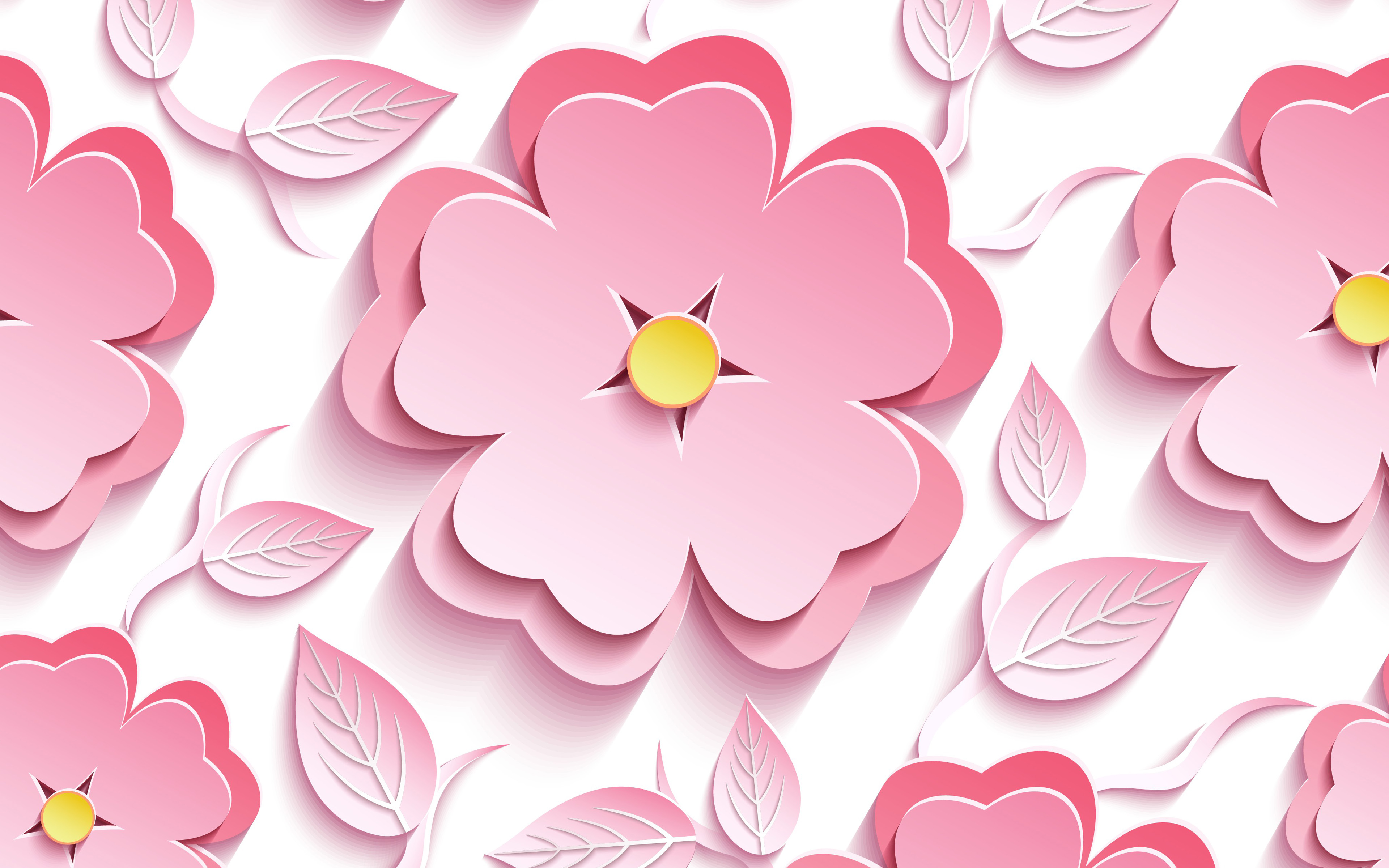 Cartoon Pink Flowers Iphone Wallpapers
