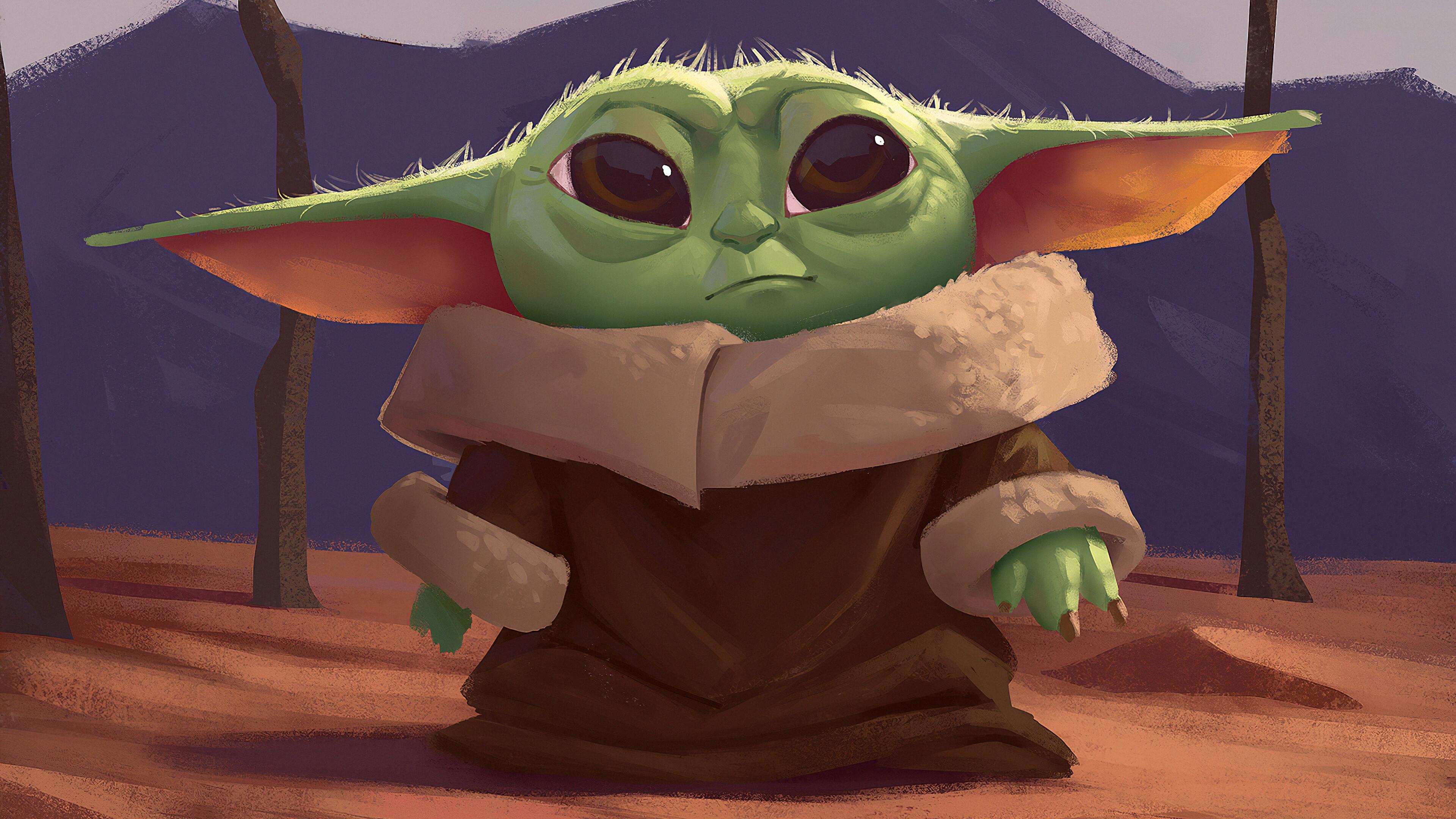 Baby Yoda 2020 Art Wallpapers