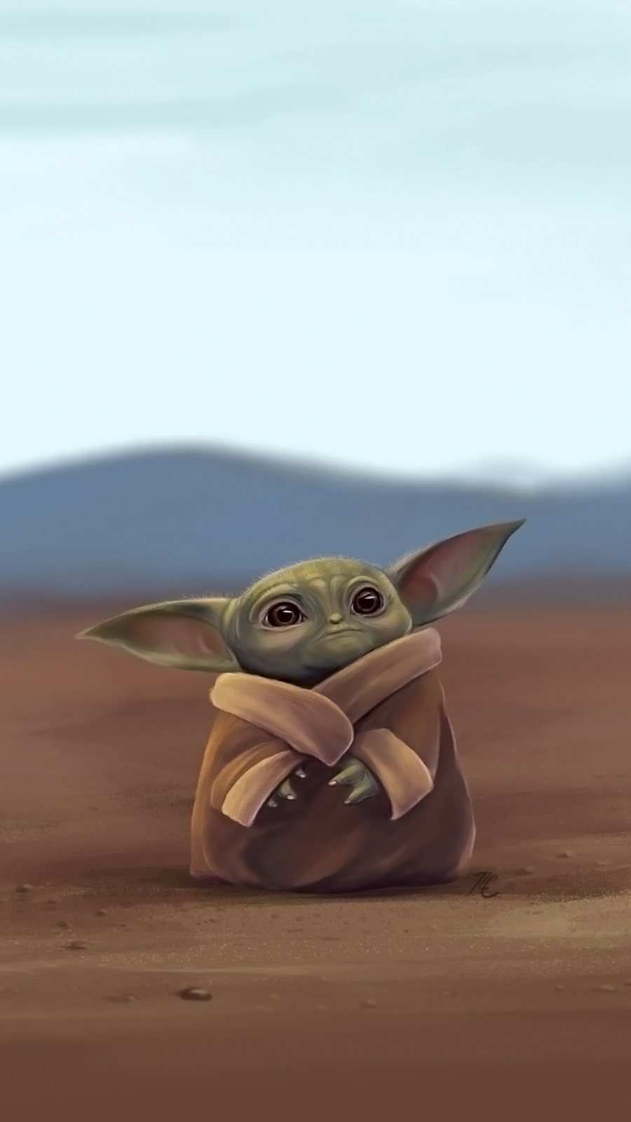 Baby Yoda Grogu Star Wars Art Wallpapers